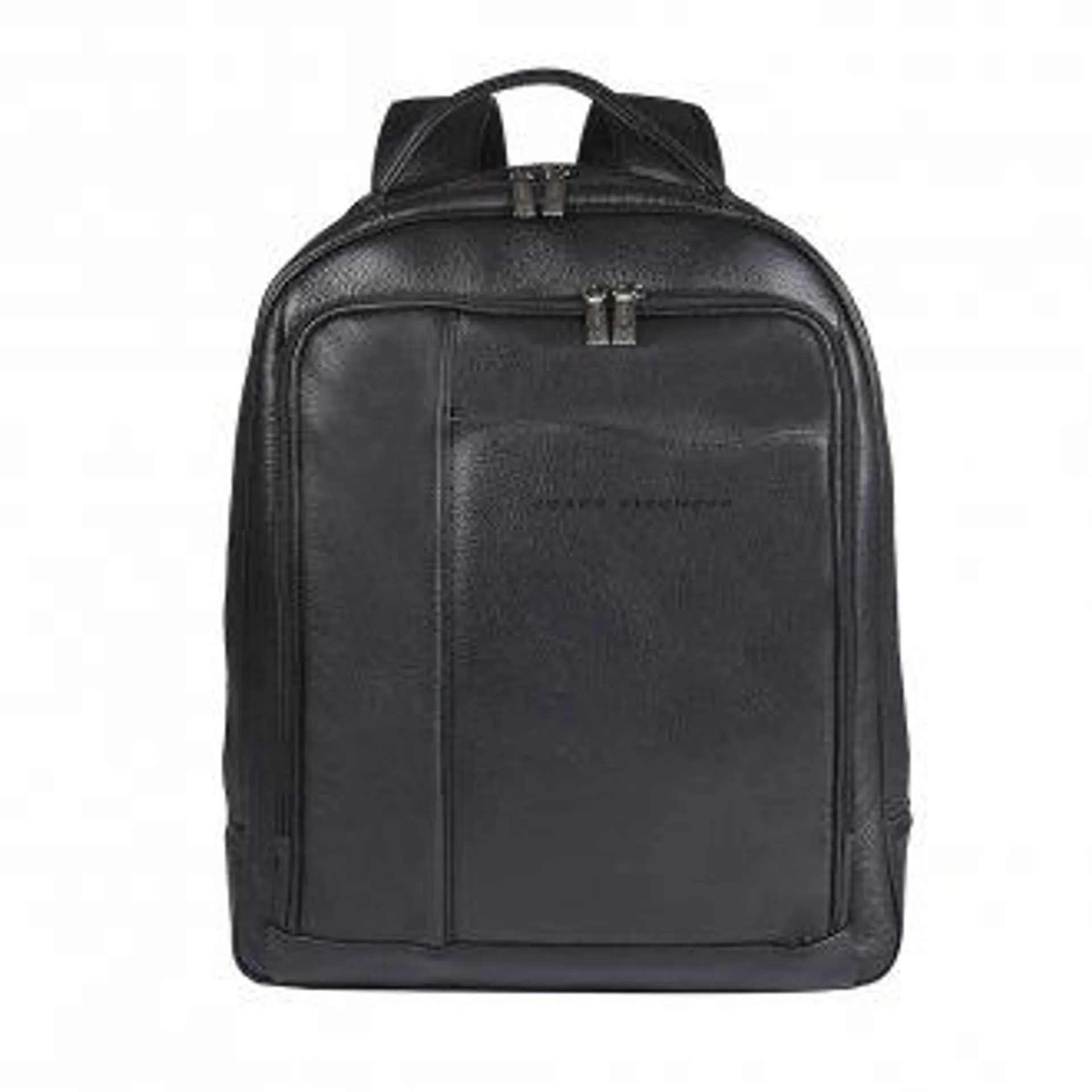 Mochila Masculina Couro Preta V22