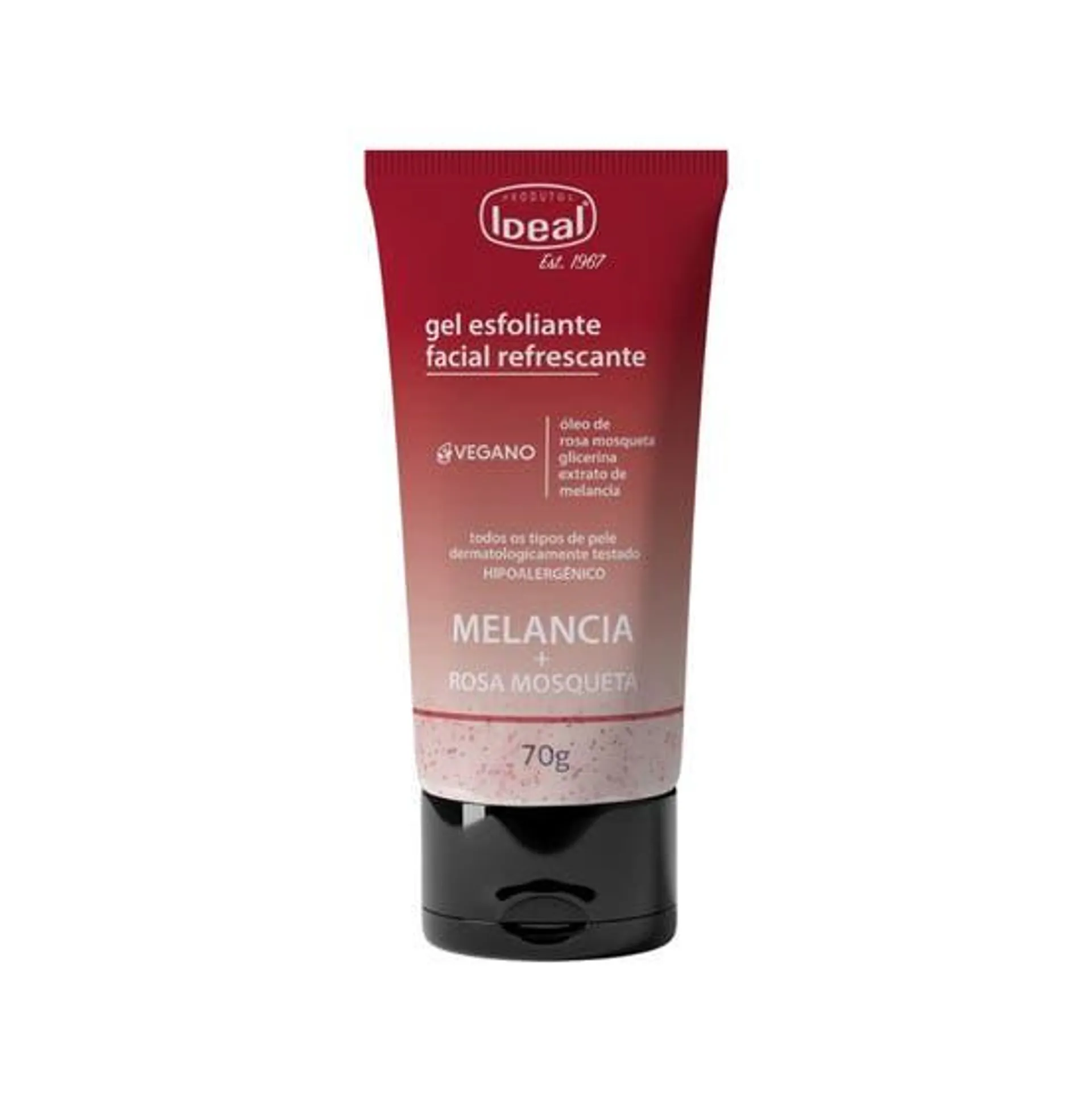 Gel Esfoliante Facial Ideal Melancia e Óleo Rosa Mosqueta 70gr