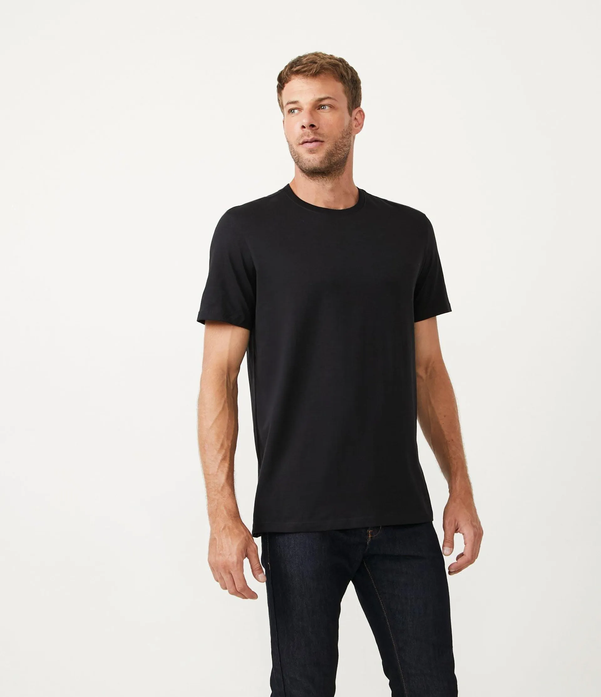 Camiseta Comfort Básica em Algodão Peruano Preto