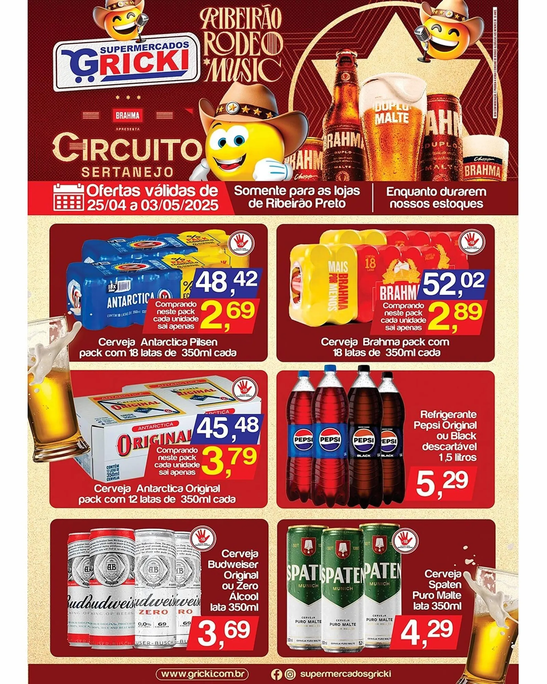 Encarte de Catálogo Supermercados Gricki 24 de abril até 3 de maio 2025 - Pagina 1
