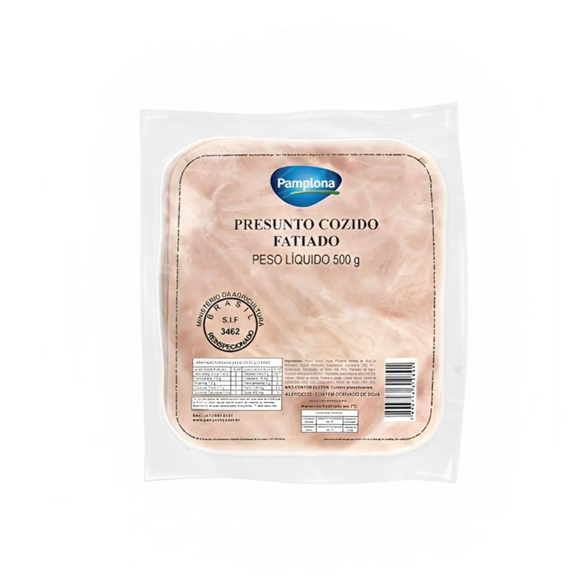 Presunto Cozido Pamplona Fatiado 500g