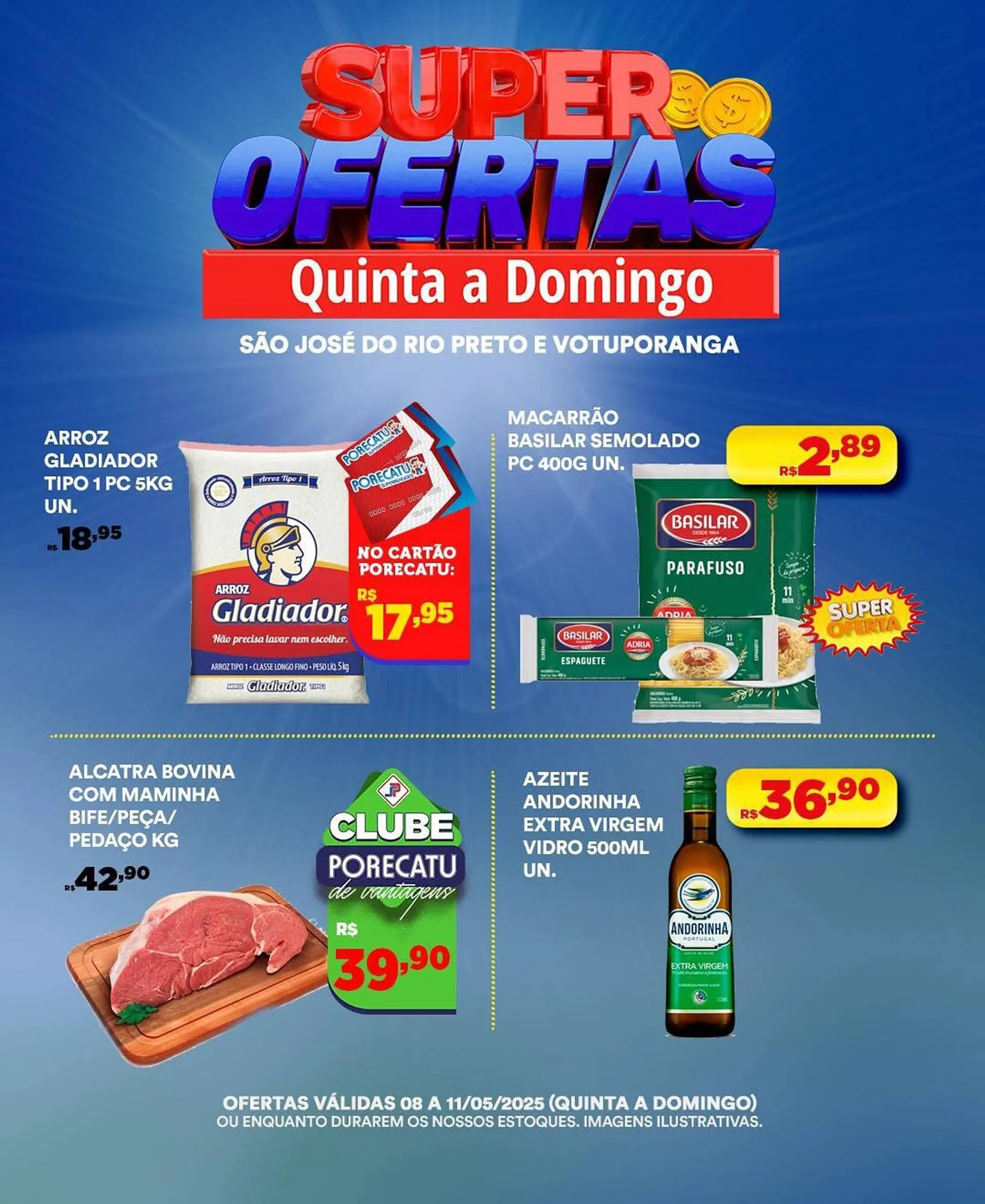 Encarte de Catálogo Supermercado Porecatu 8 de maio até 11 de maio 2025 - Pagina 1