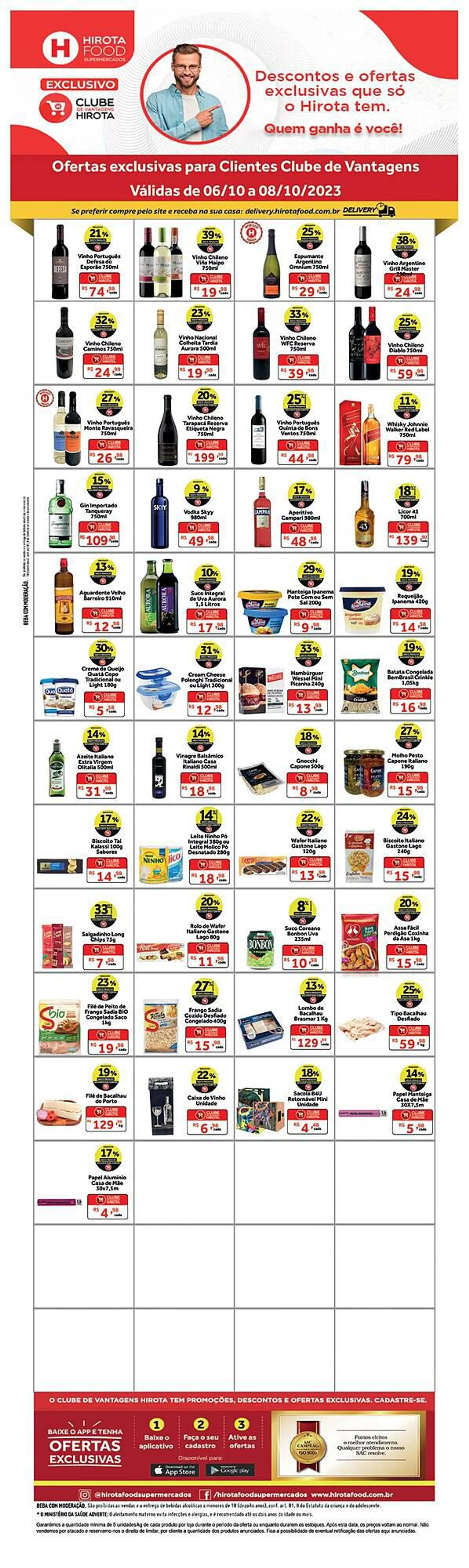 Encarte de Catálogo Hirota Food Supermercado 6 de outubro até 8 de outubro 2023 - Pagina 1