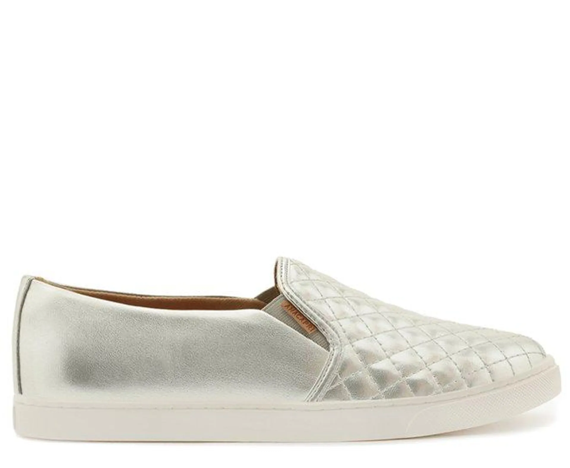 Tênis Slip On Matelassê New Prata