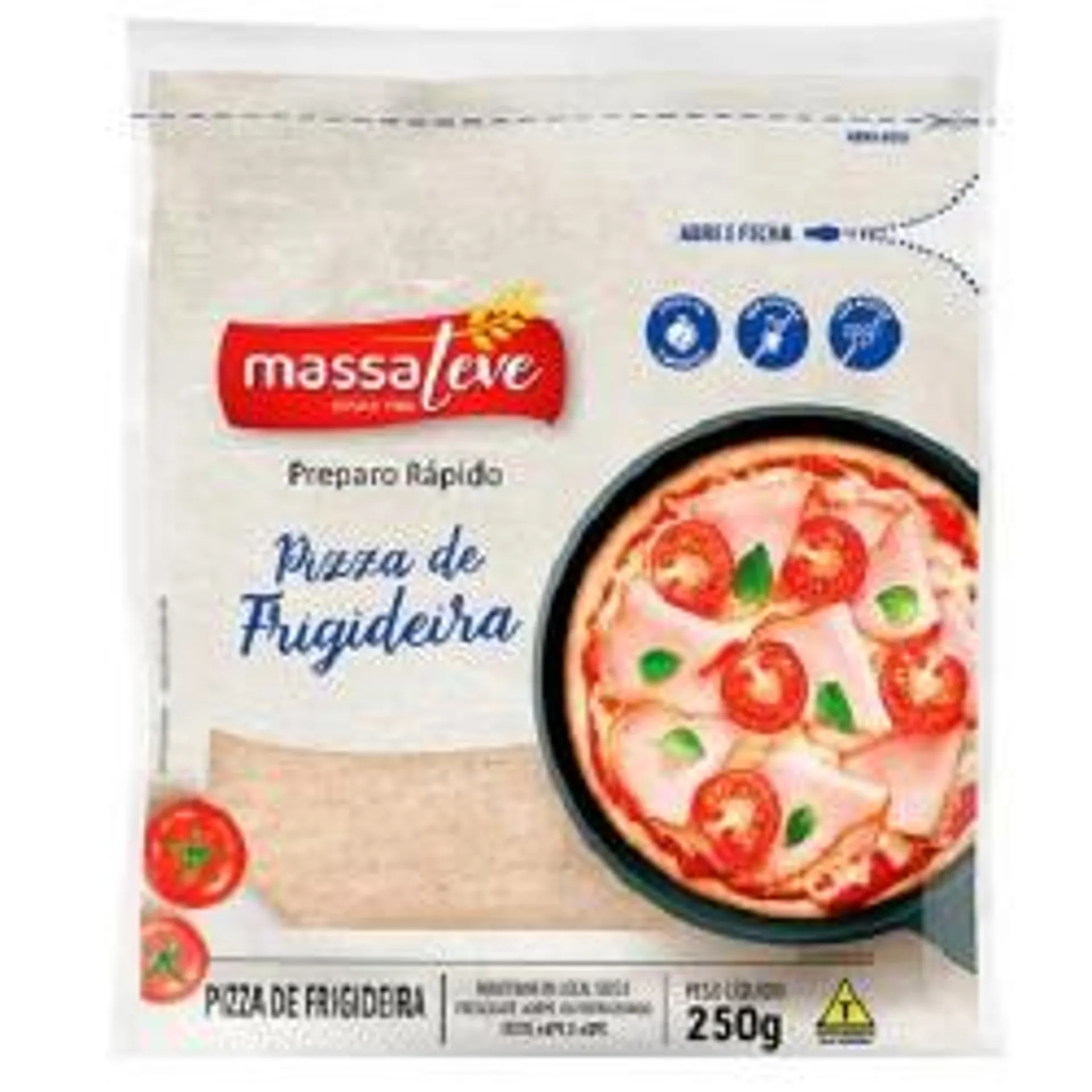 Pizza De Frigideira Integral Massaleve Com 10 250g