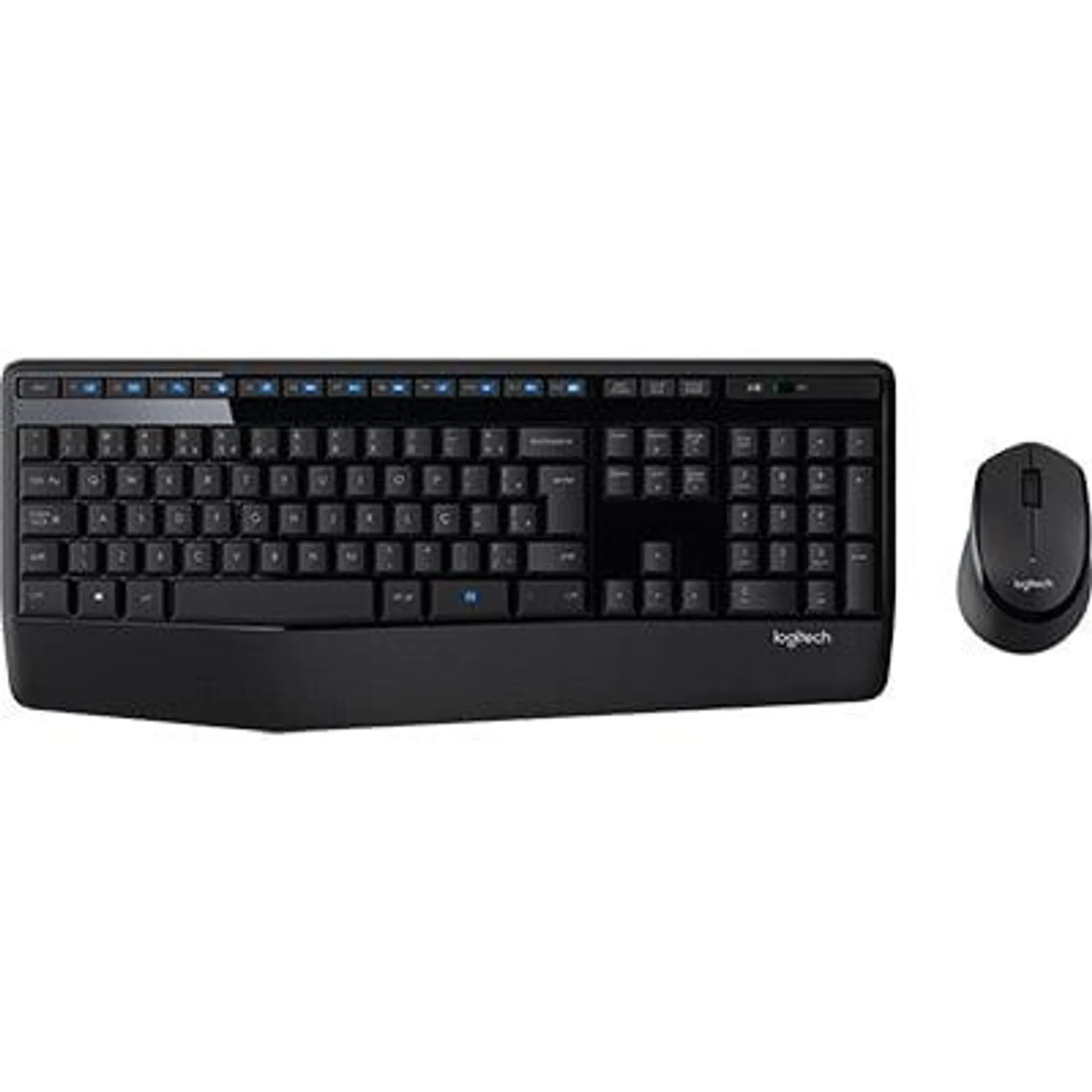 Kit wireless Combo Teclado e Mouse sem fio Logitech MK345 com Teclado com Apoio para as Mãos e Mouse Destro - Conexão USB, Pilhas Inclusas e Layout ABNT2 CX 1 UN