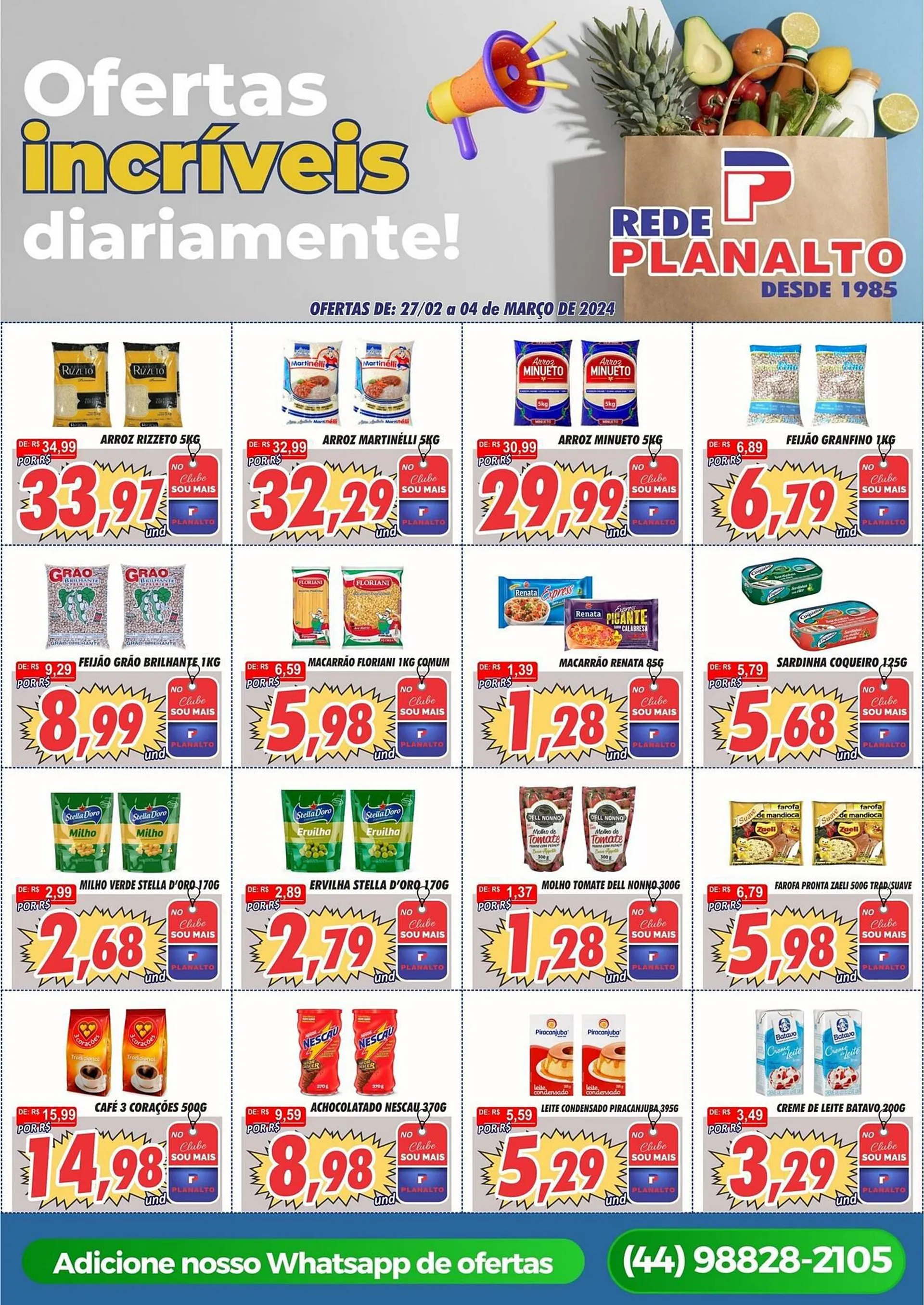 Encarte de Catálogo Supermercados Planalto 27 de fevereiro até 4 de março 2024 - Pagina 