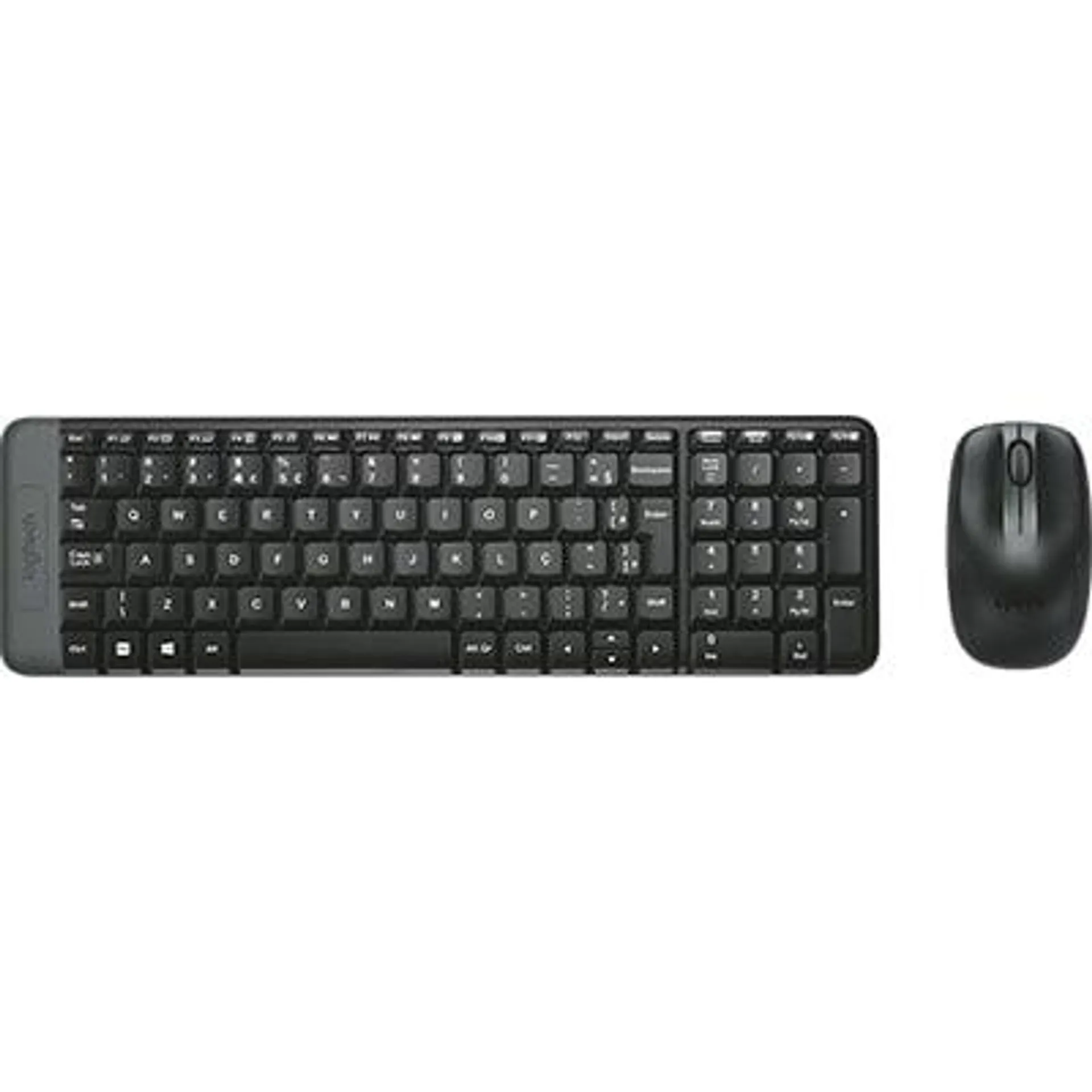 Kit wireless Combo Teclado e Mouse sem fio Logitech MK220 com Design Compacto, Conexão USB, Pilhas Inclusas e Layout ABNT2 CX 1 UN