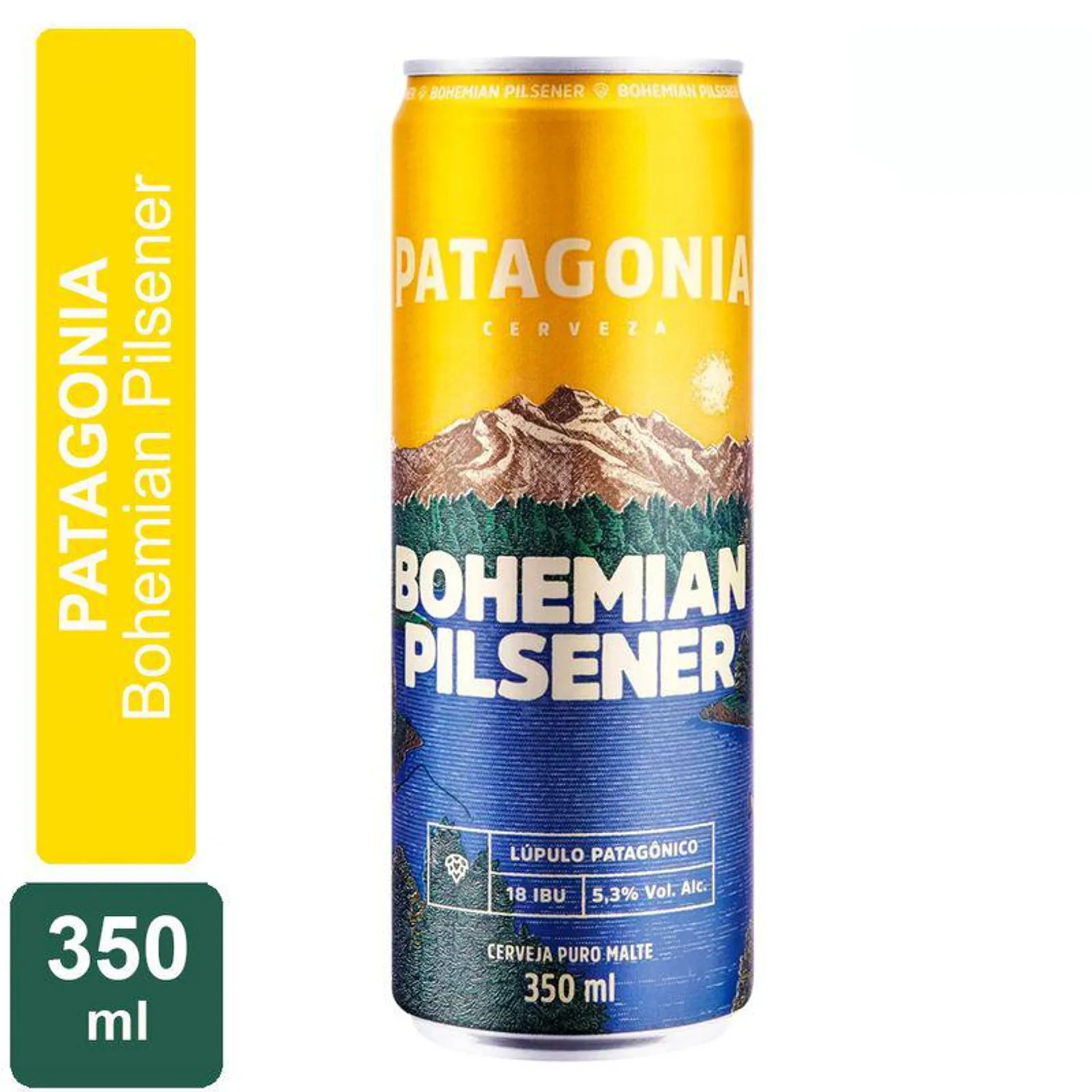 Cerveja Patagônia Bohemian Pilsener Puro Malte Lata 350ml