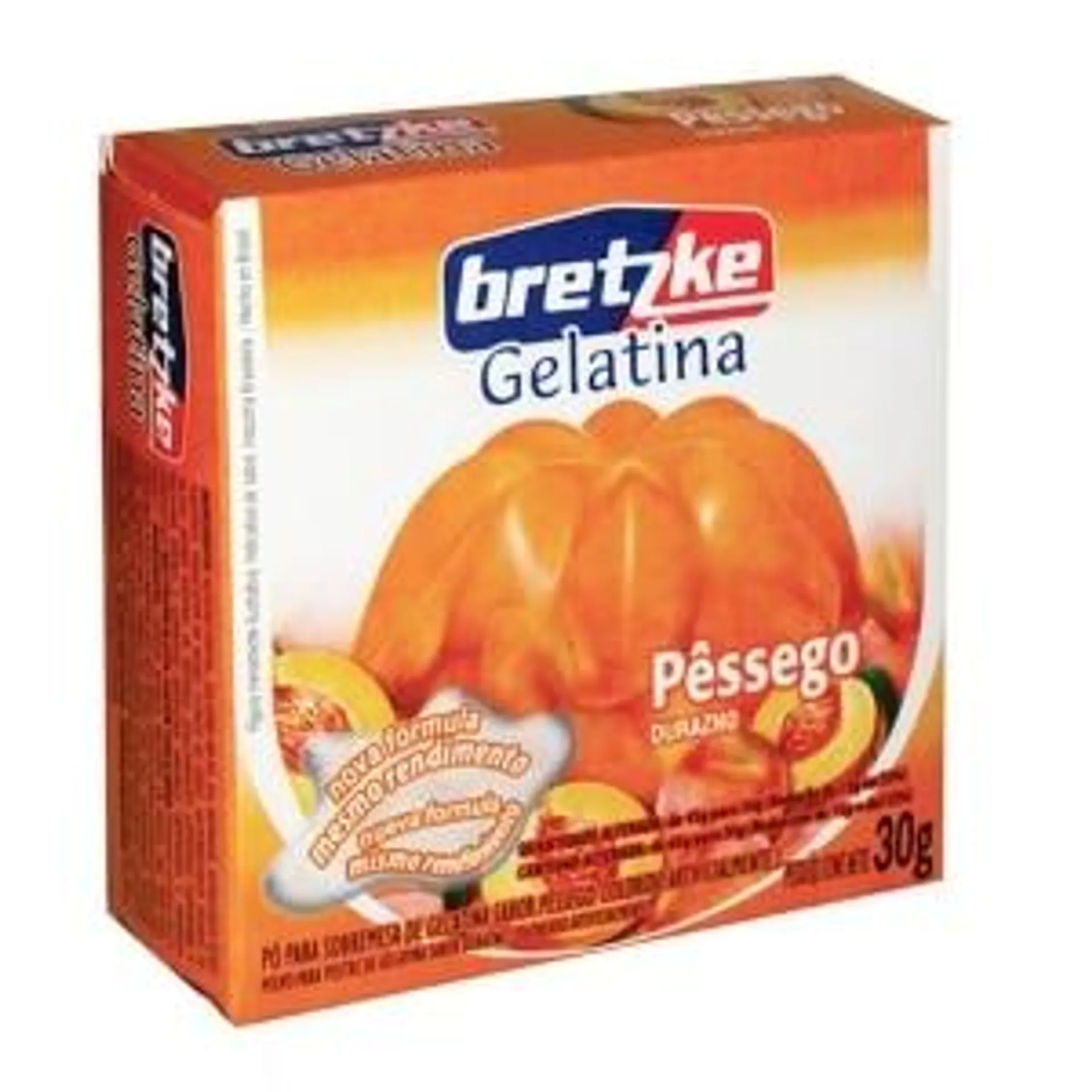 Gelatina em Pó de Pêssego Bretzke 30g