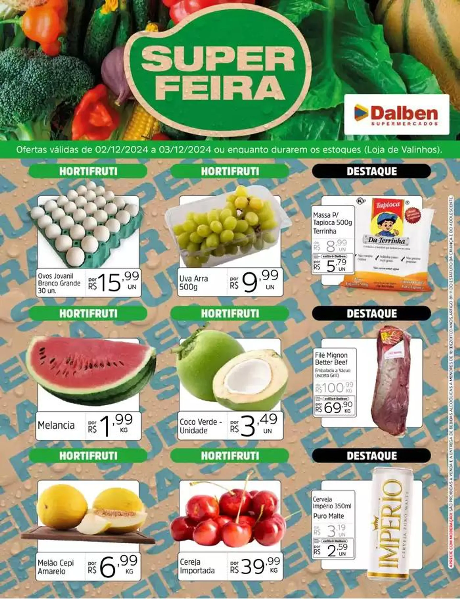 Encarte de Ofertas Valinhos - Super Feira 2 de dezembro até 3 de dezembro 2024 - Pagina 1