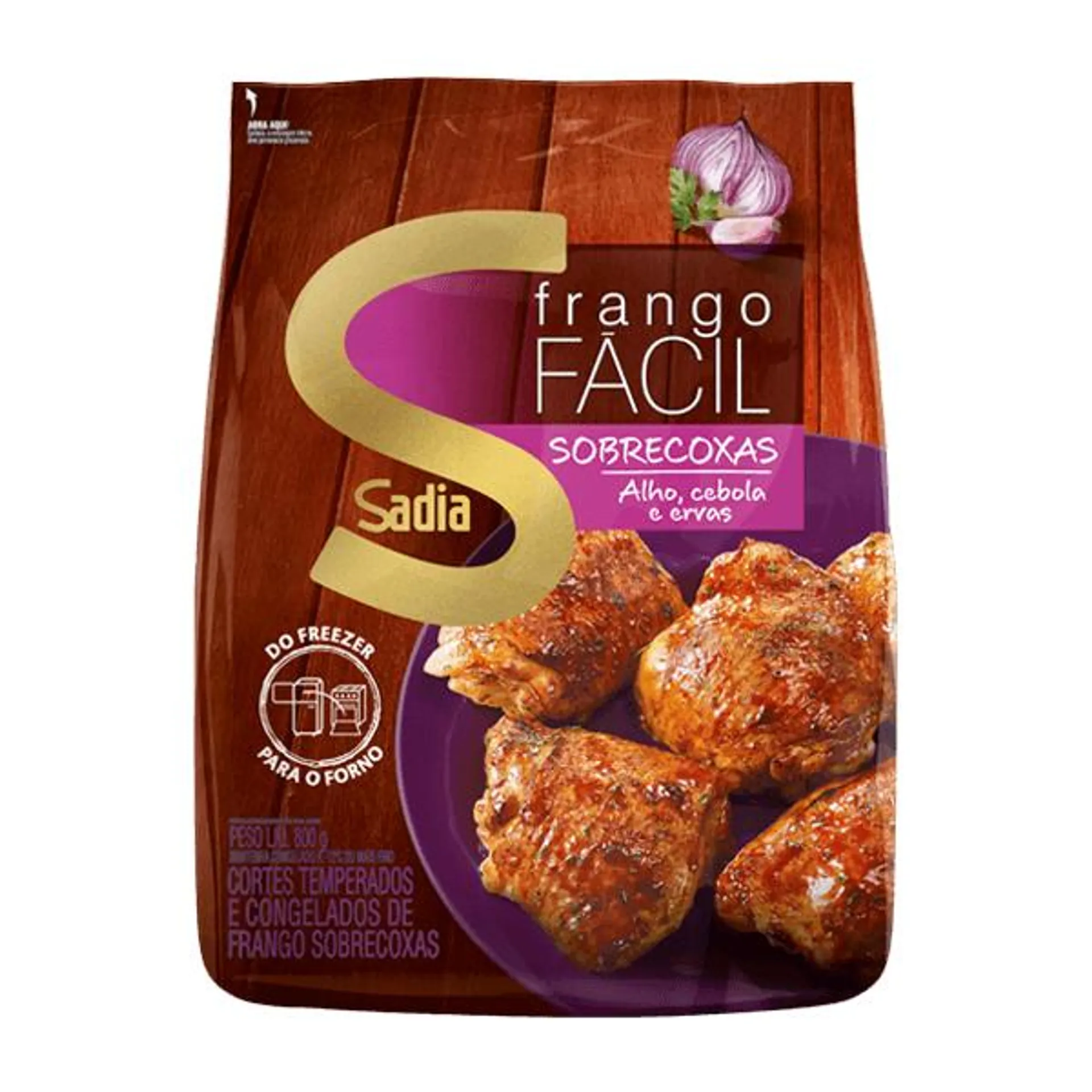 Frango Fácil Sadia Sobrecoxas Alho, Cebola e Ervas 800g