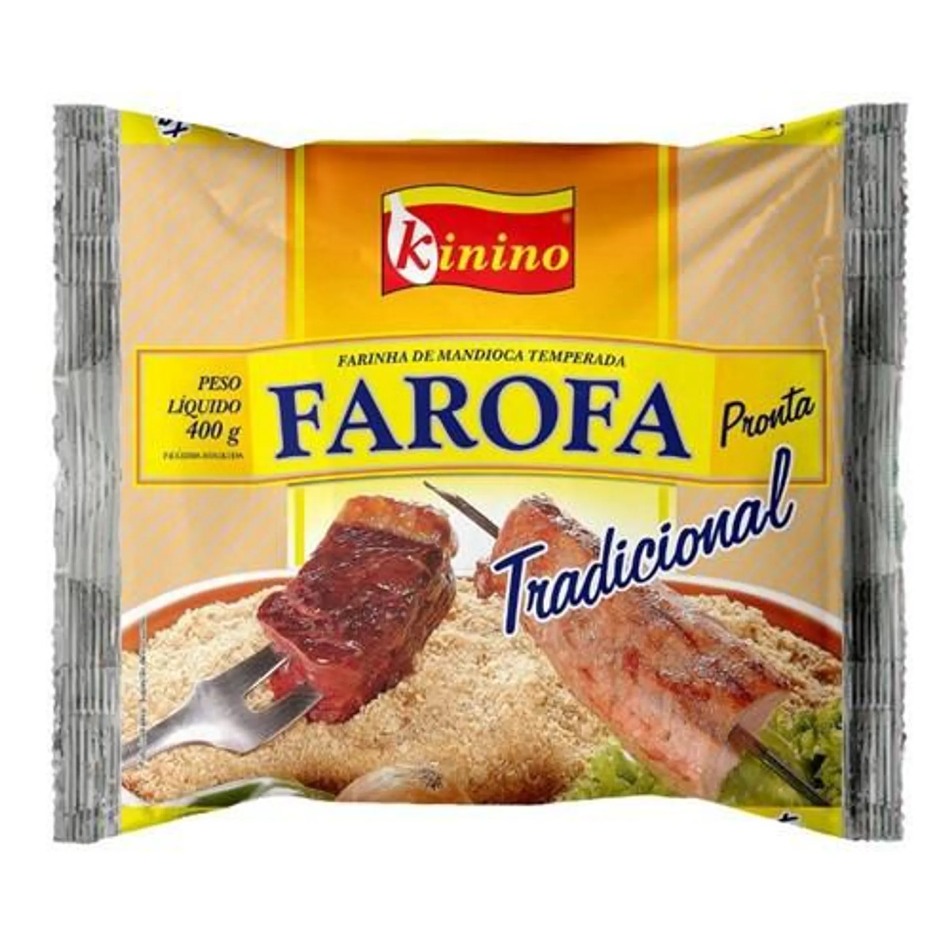 Farofa de Mandioca Temperada Tradicional Kinino 400g