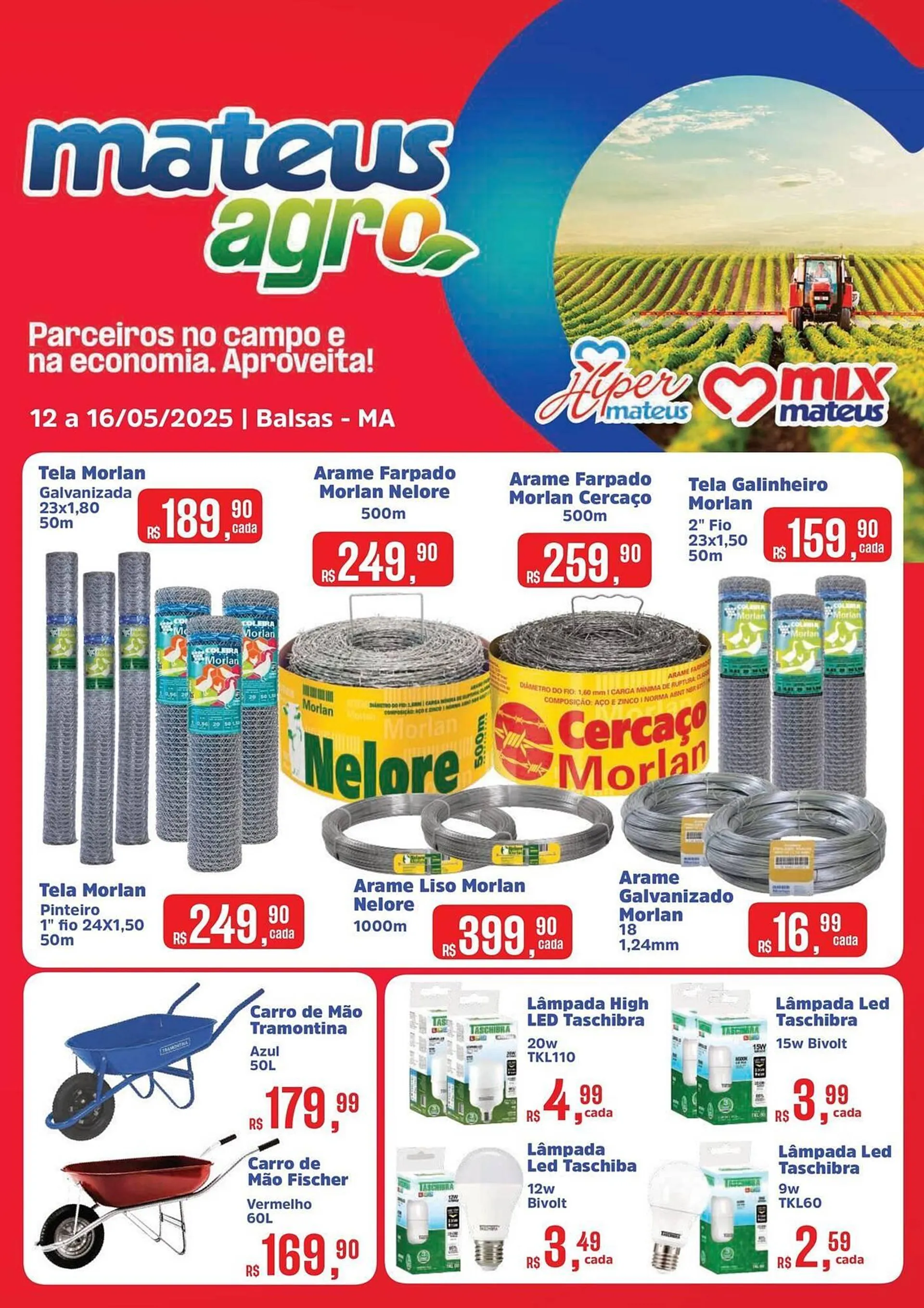 Encarte de Catálogo Supermercados Mateus 12 de maio até 16 de maio 2025 - Pagina 1