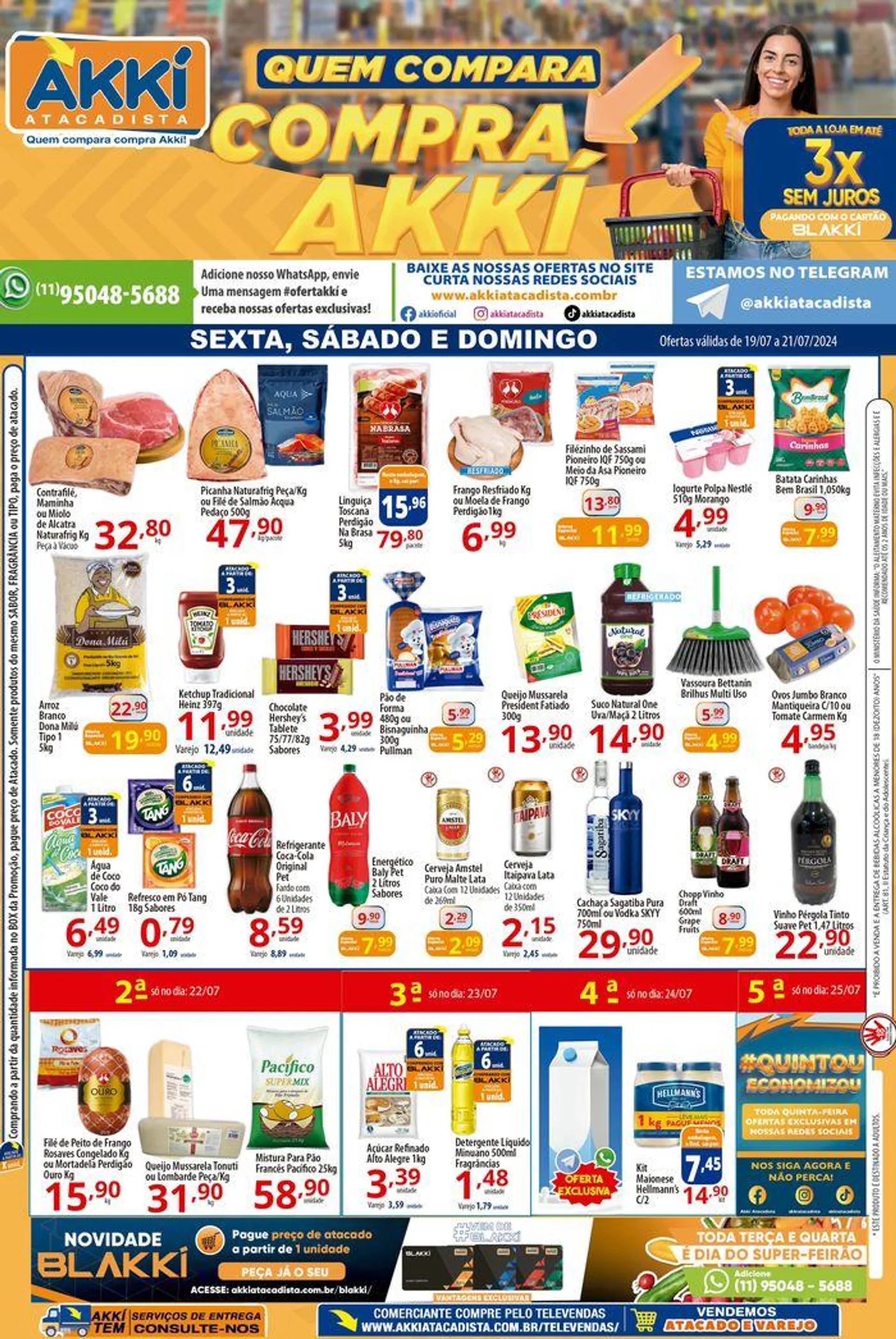 Encarte de Ofertas Akki Atacadista 22 de julho até 31 de julho 2024 - Pagina 1