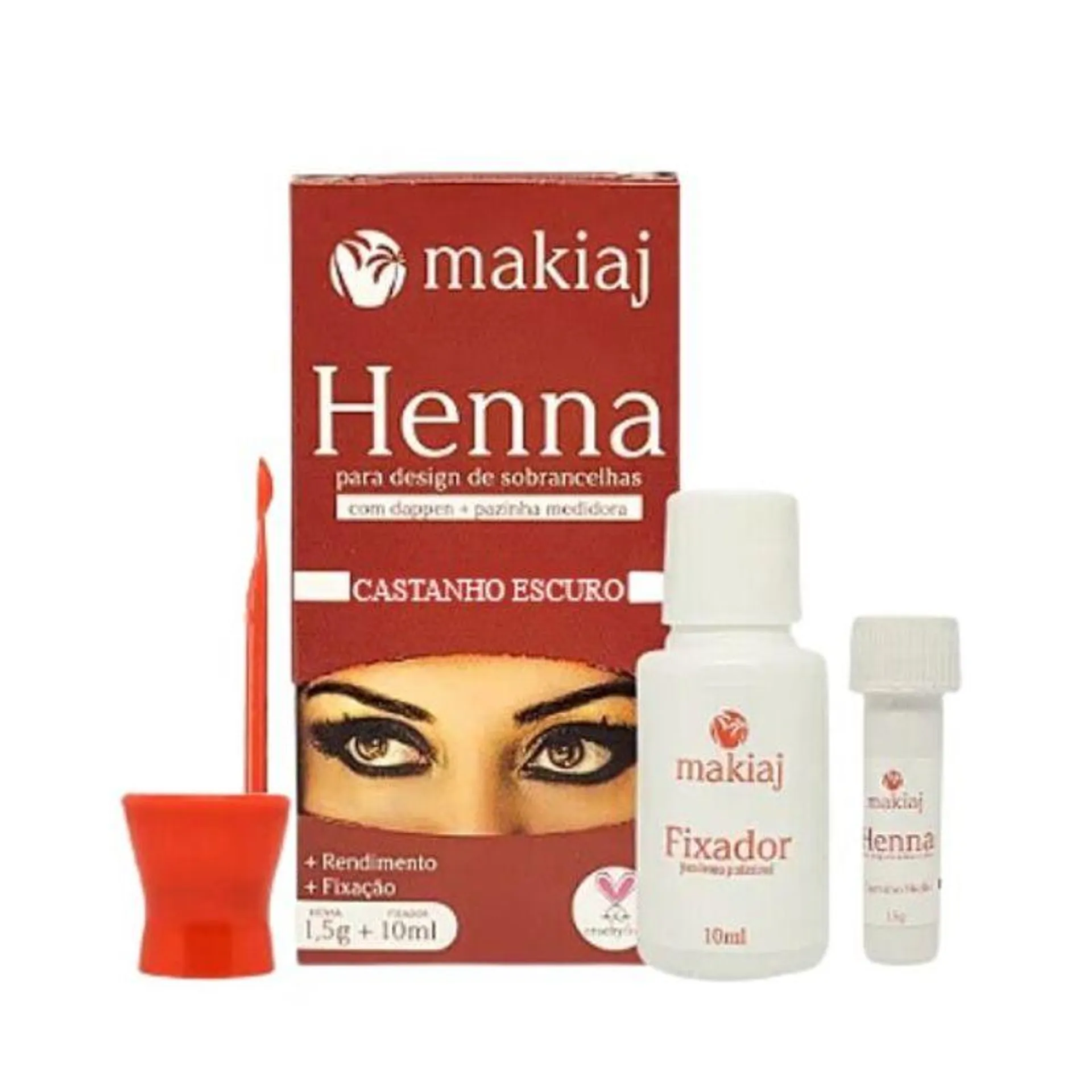 Tinta de Henna Makiaj Castanho Escuro 10ml