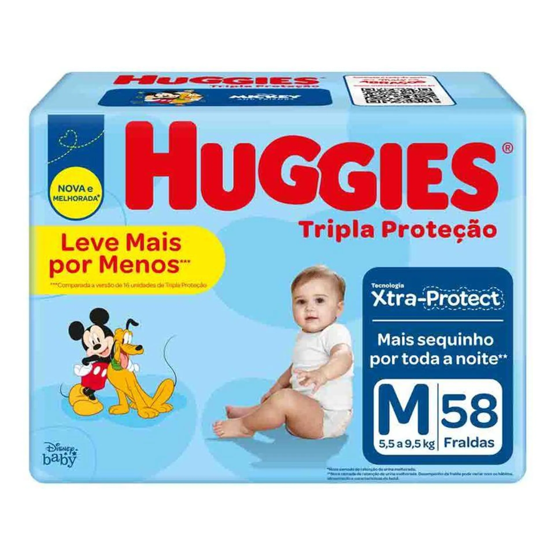 FRALDA HUGGIES M58UNID TRIPLA PROTECAO LV+POR-