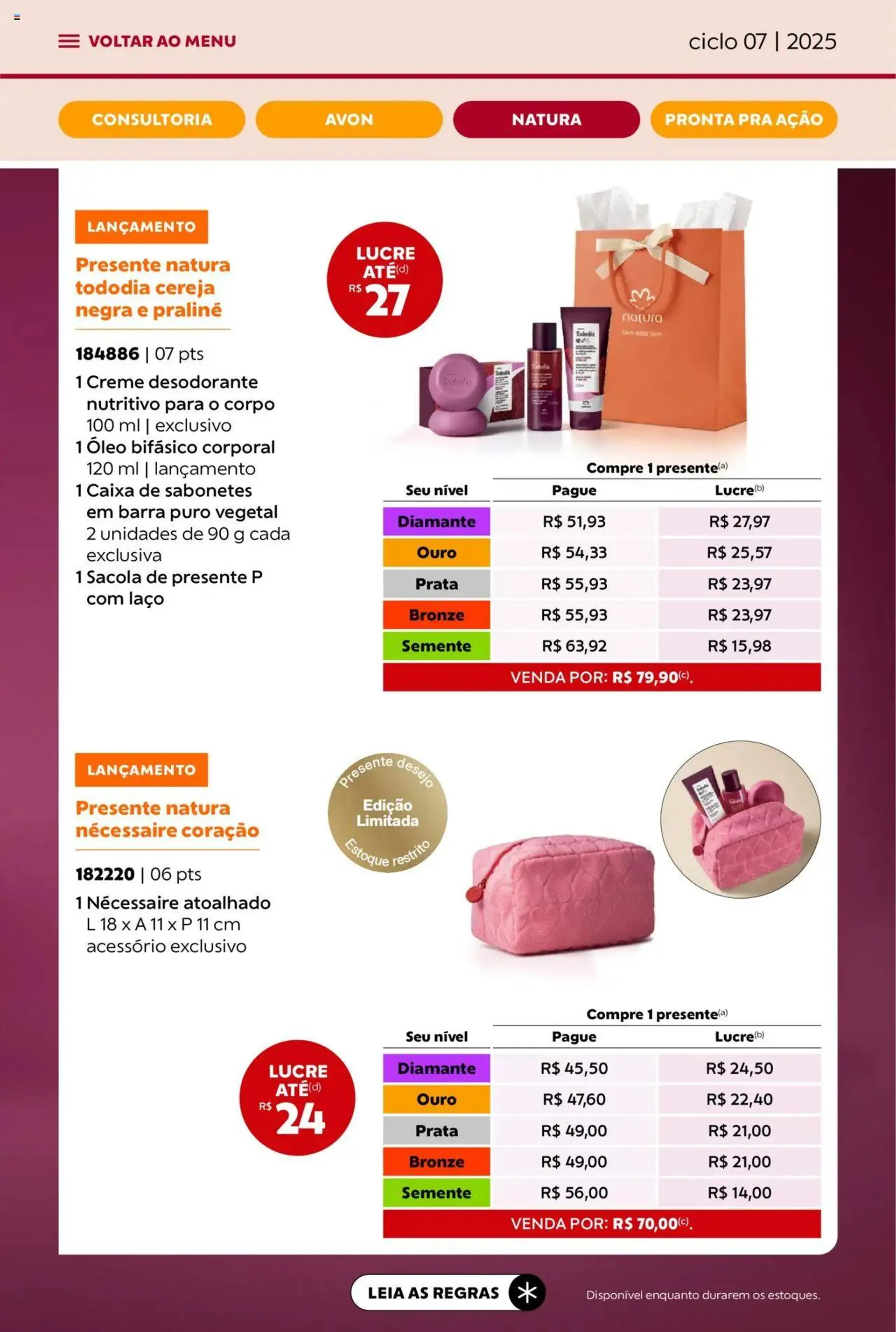 Encarte de Avon - Campanha 07: Minha Consultoria 3 de abril até 1 de maio 2025 - Pagina 64