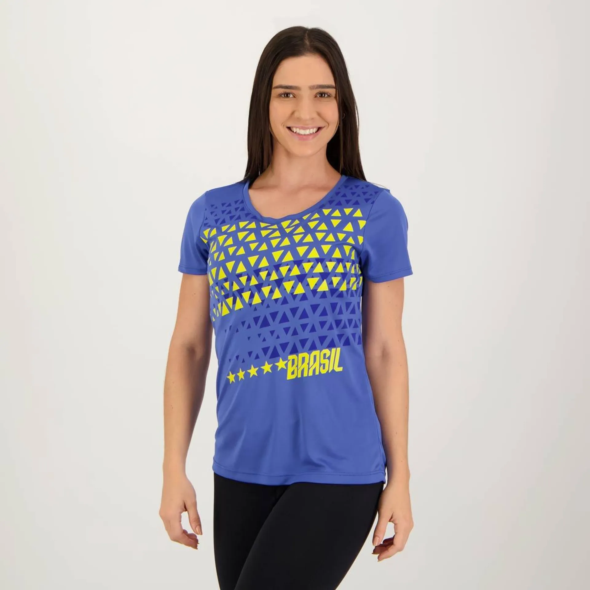 Camisa Brasil Five Star Feminina Azul