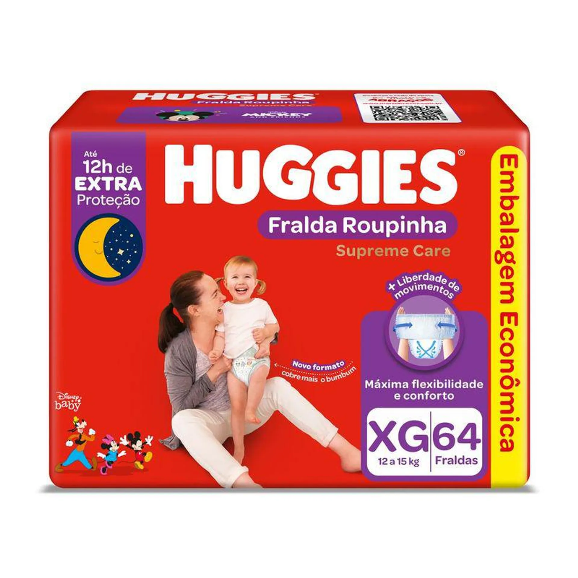 Fralda Huggies Roupinha Supreme Care Xg Com 64 Unidades