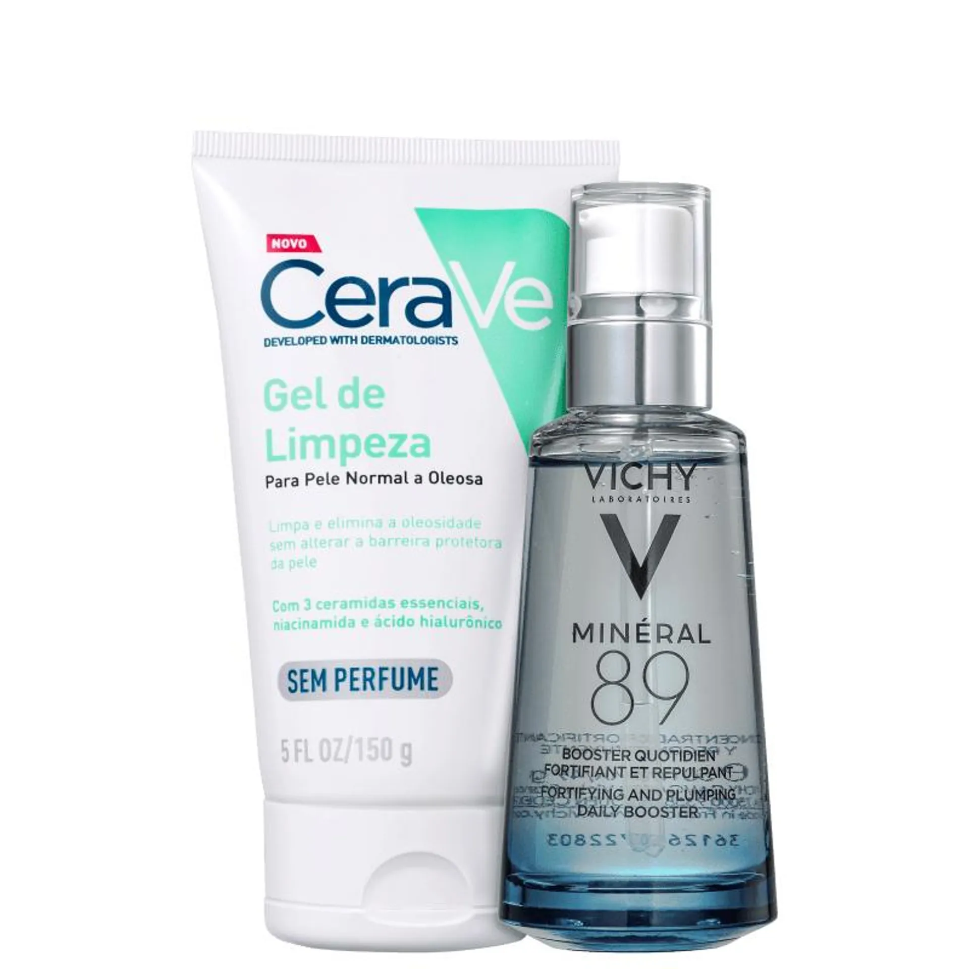 Kit Vichy Minéral 89 + CeraVe Foaming Cleanser (2 Produtos)