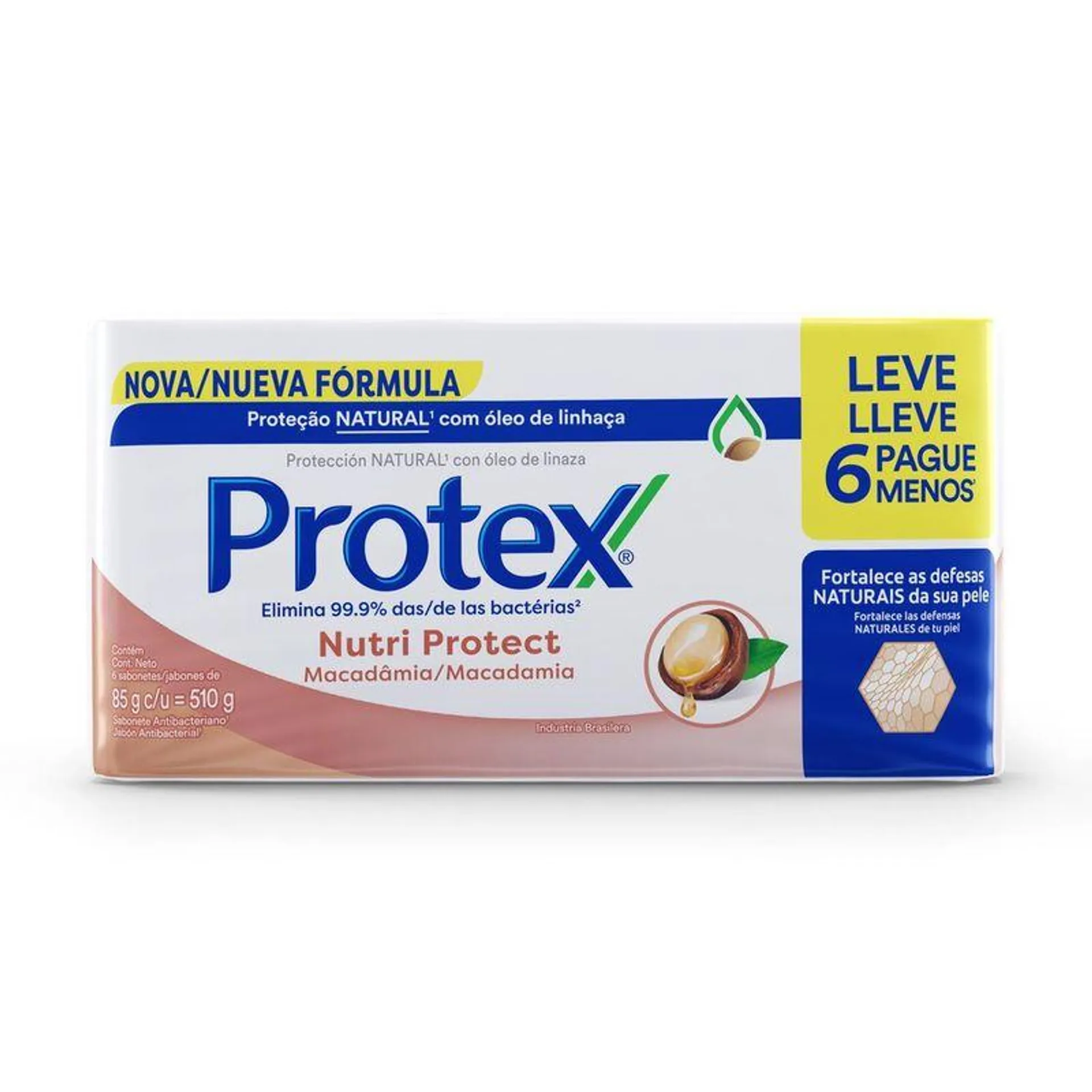 Sabonete Anti Bac Protex 85g Leve 6 Pague Menos Macadamia