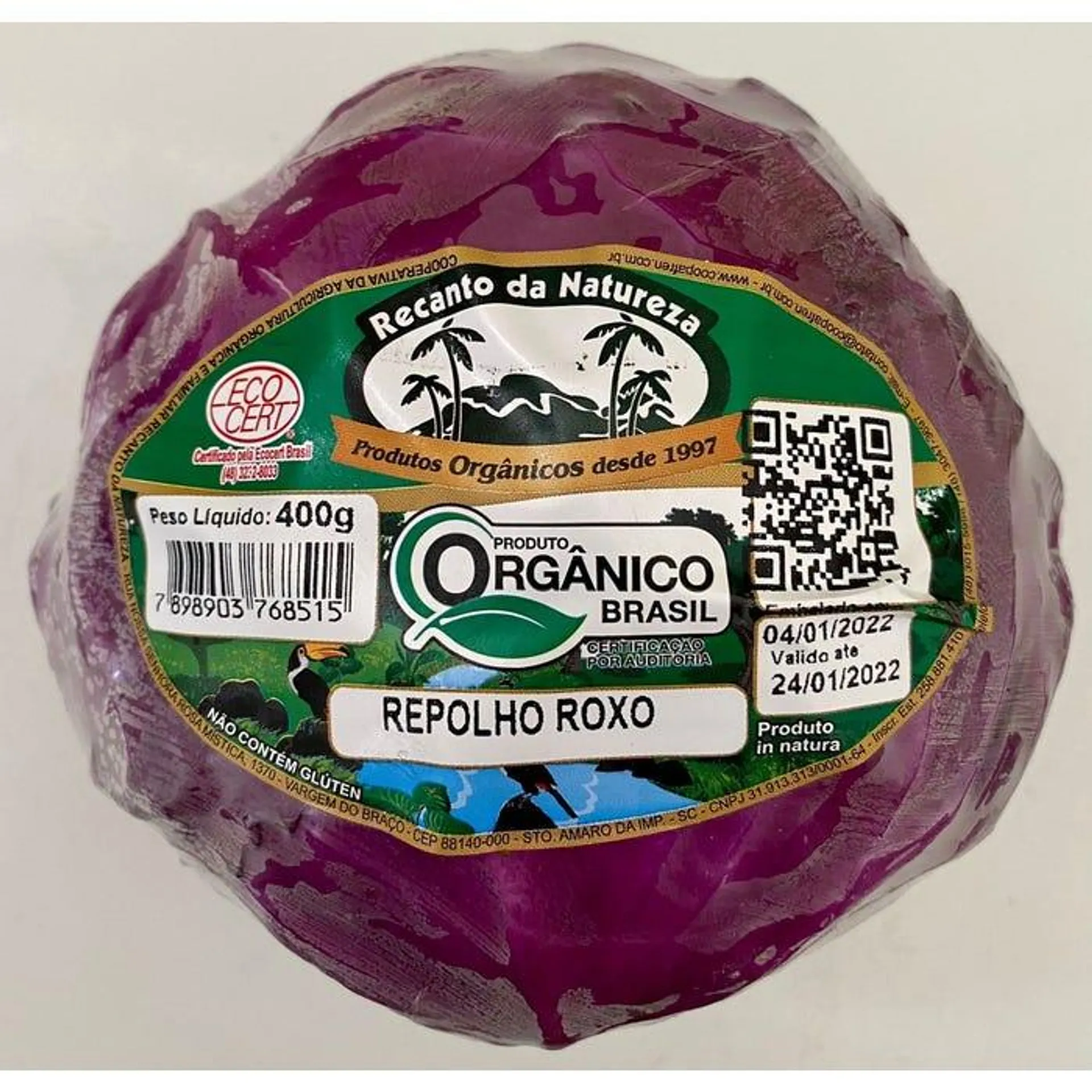 Repolho Roxo Orgânica 300g