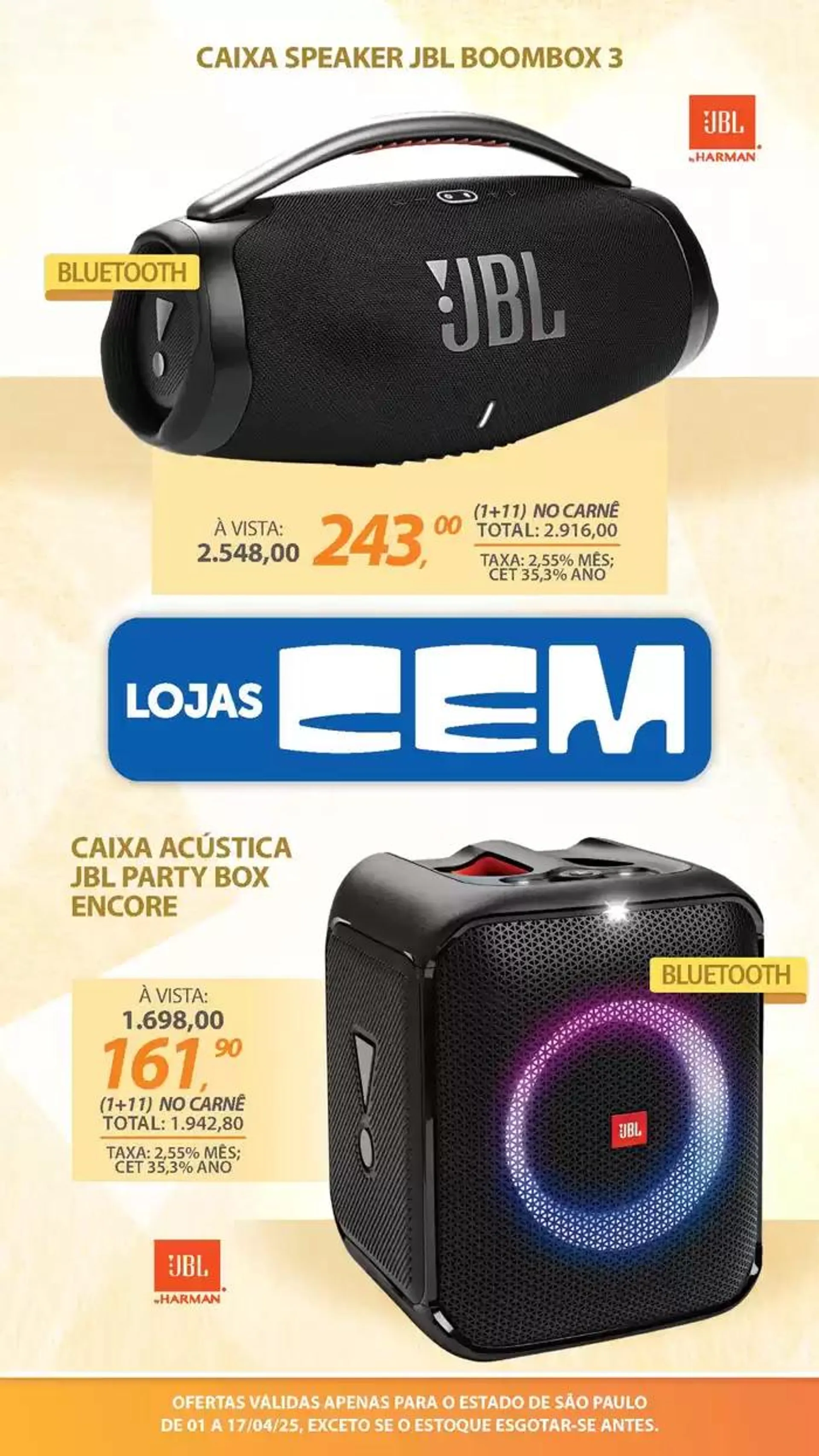 Encarte de Encarte Lojas Cem 3 de abril até 17 de abril 2025 - Pagina 52