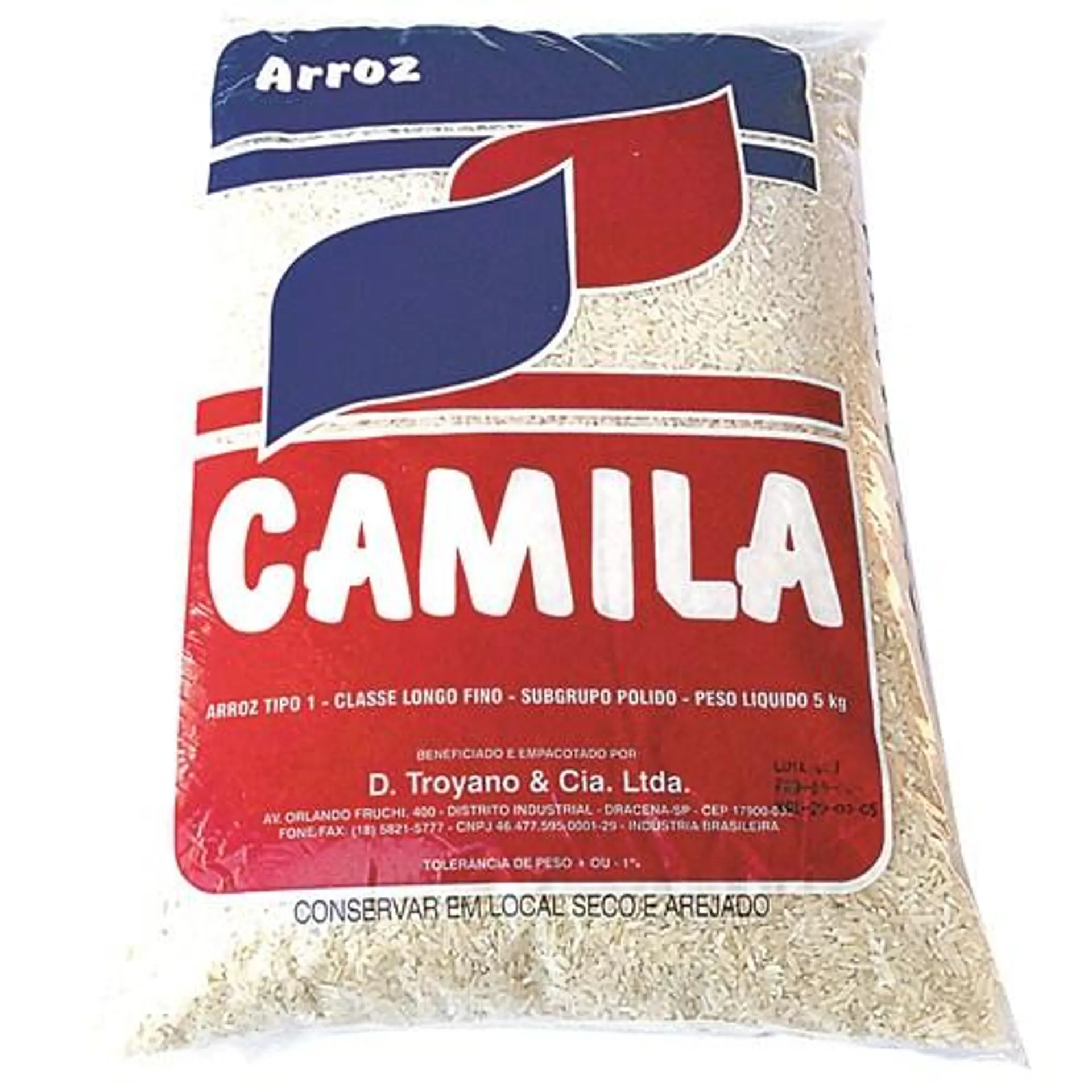 Arroz Camila Tipo 1 Pacote 5Kg