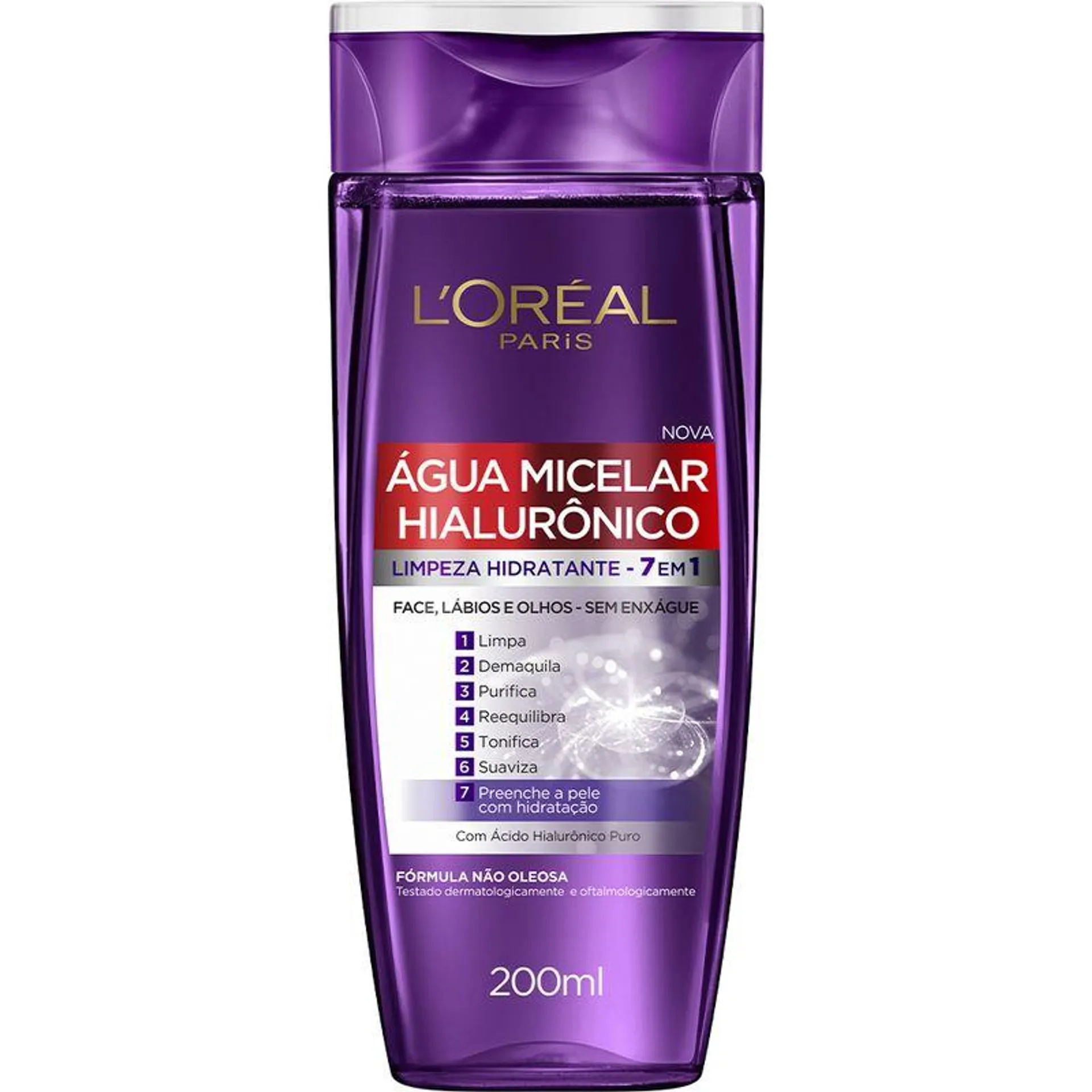 Água Micelar L'Oréal Paris Hialurônico 200ml