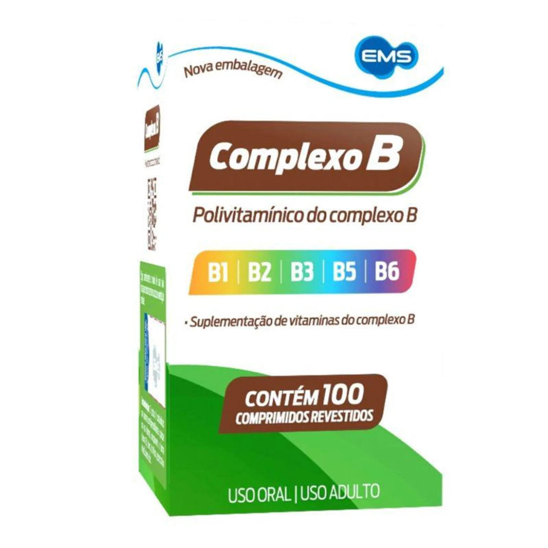 Polivitamínico do Complexo B Ems 100 Comprimidos Revestidos