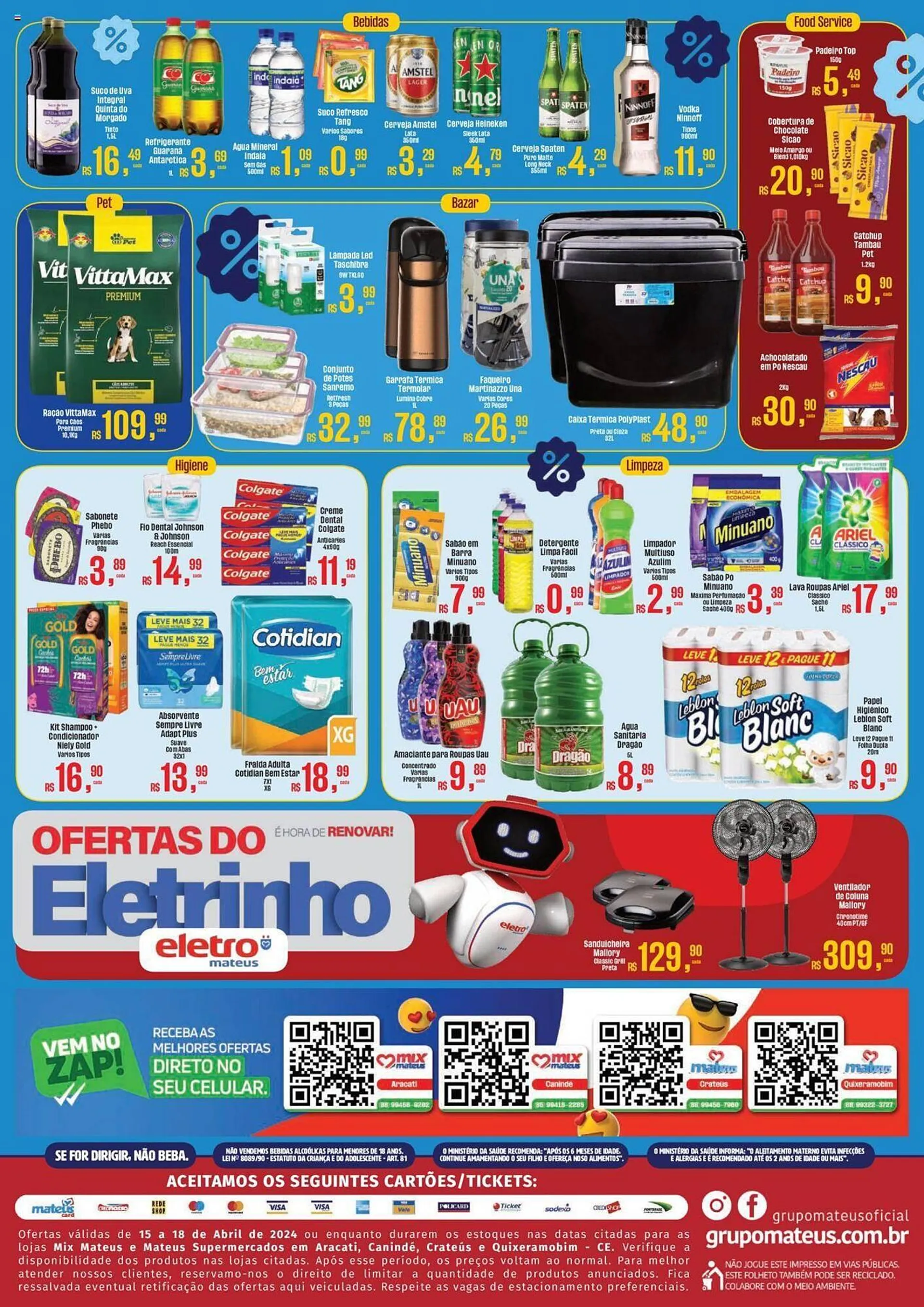 Encarte de Catálogo Supermercados Mateus 15 de abril até 18 de abril 2024 - Pagina 2