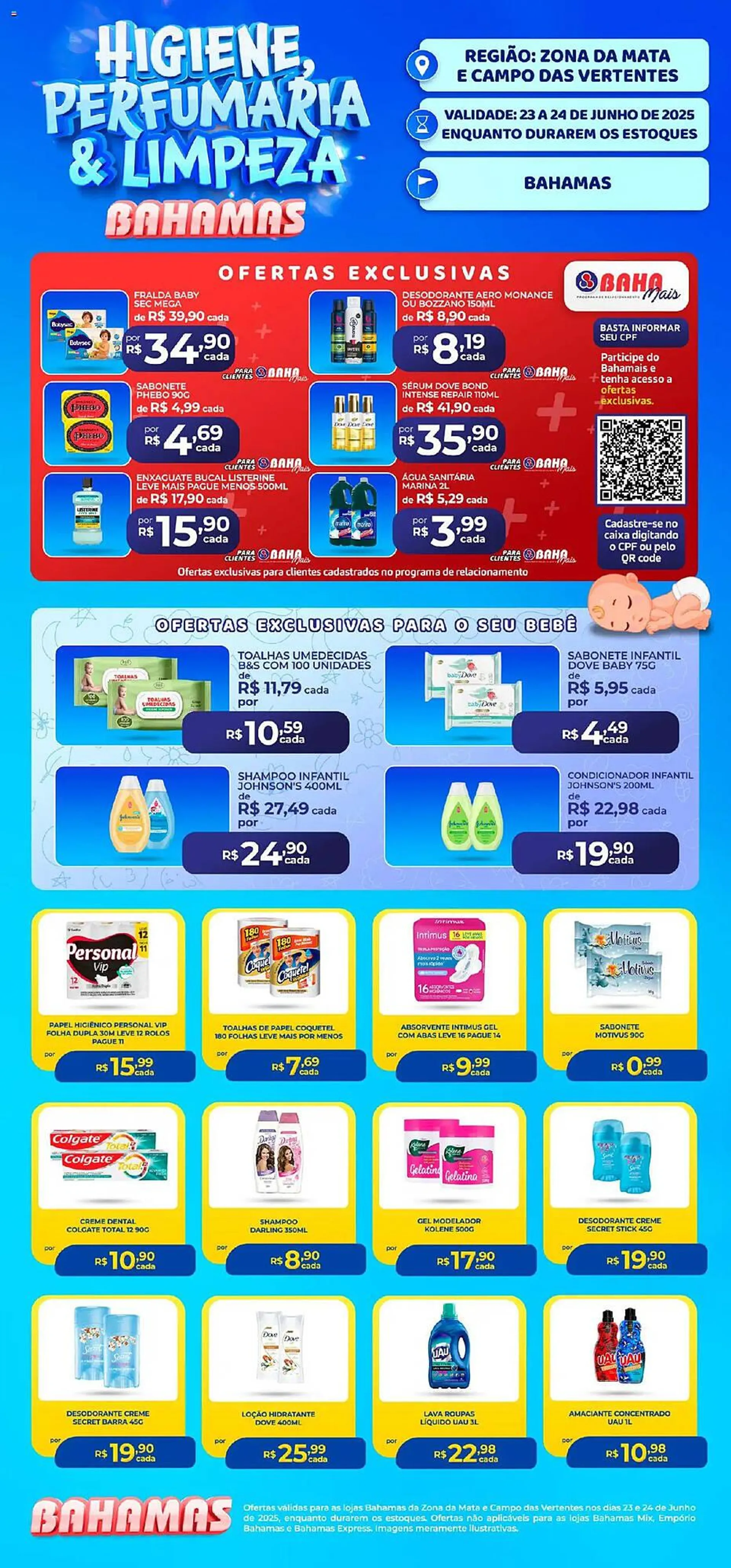 Encarte de Catálogo Bahamas Supermercados 23 de junho até 24 de junho 2025 - Pagina 1