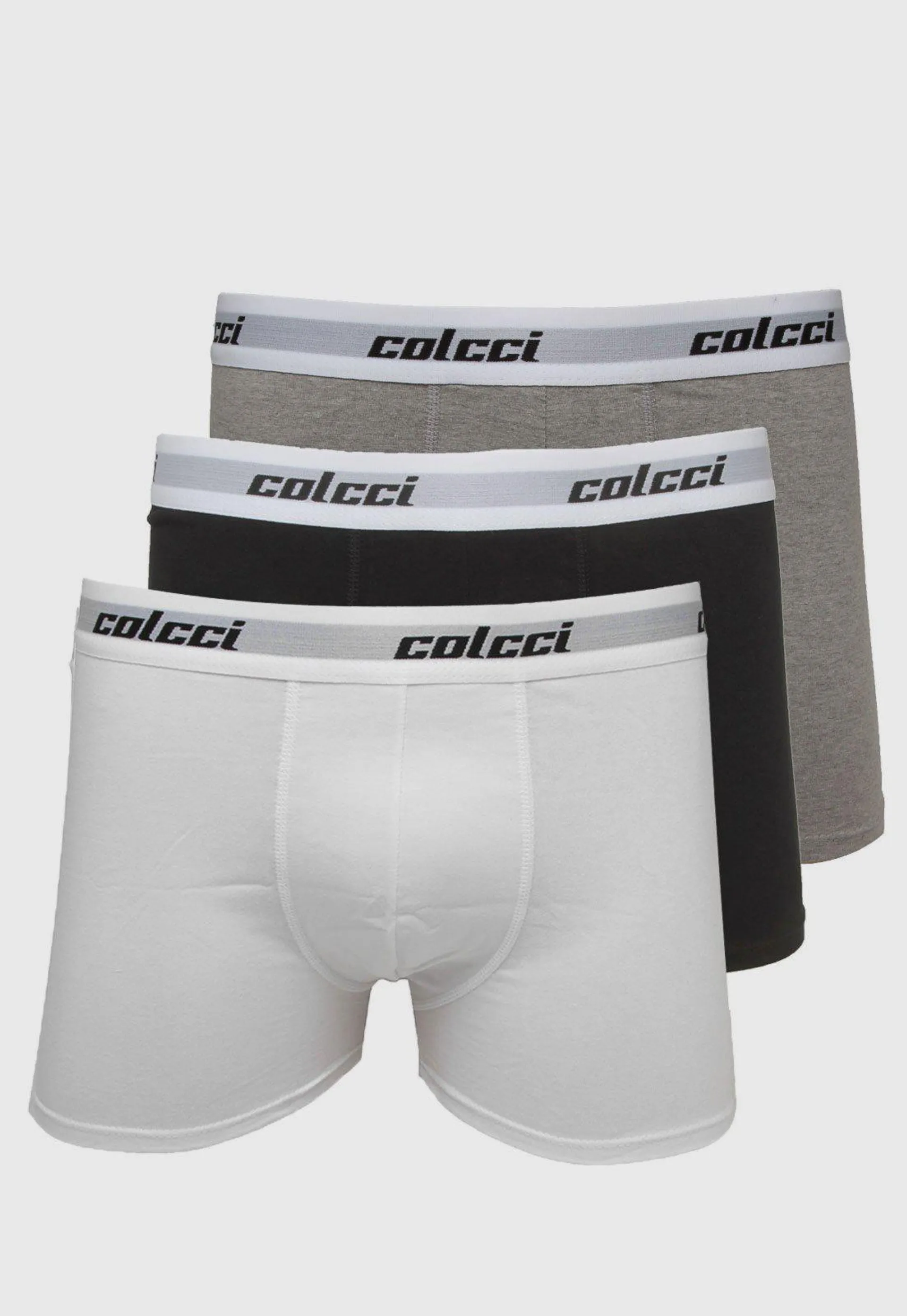 Kit 3pçs Cueca Colcci Boxer Escrita Preto