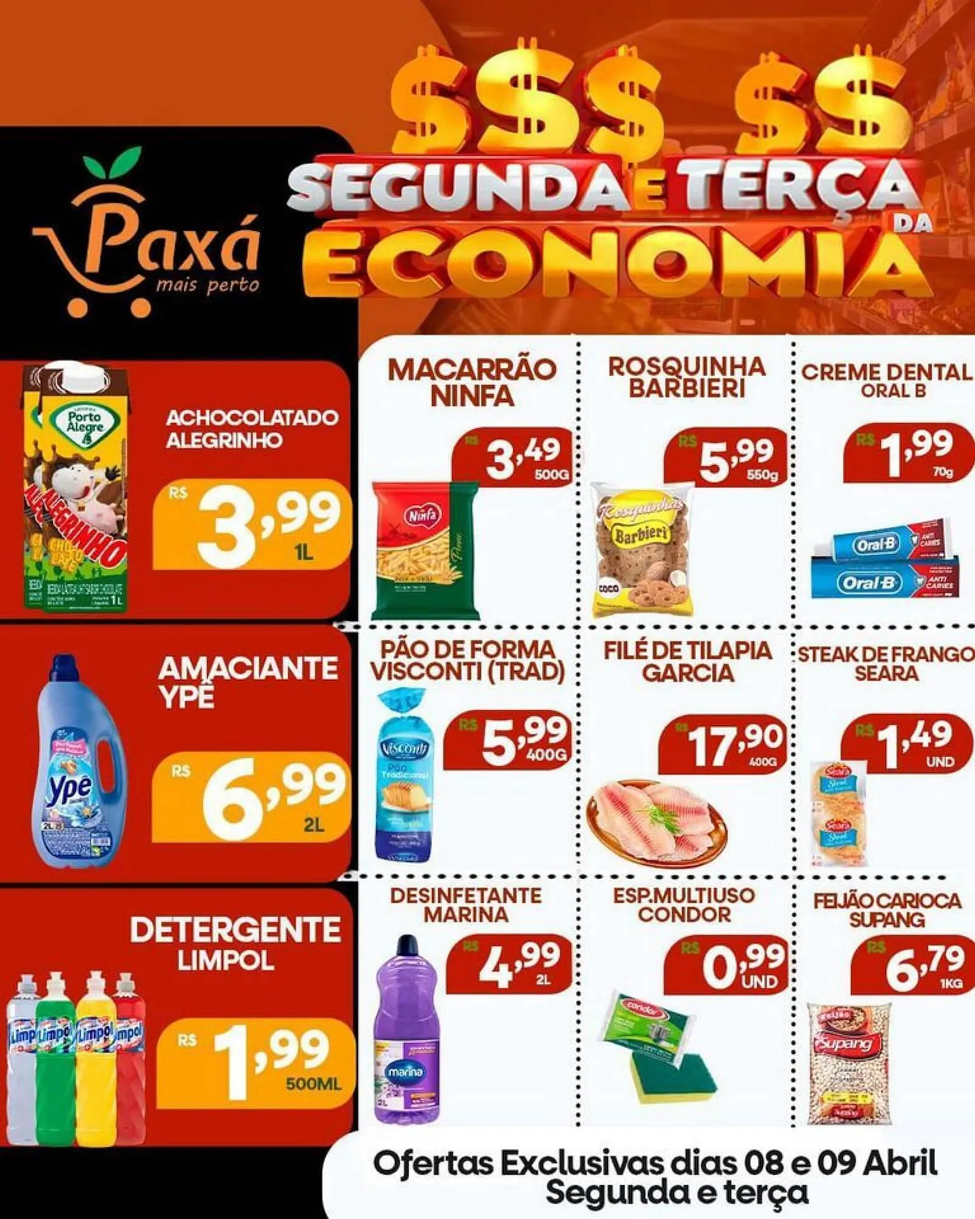 Encarte de Catálogo Paxá Supermercados 8 de abril até 9 de abril 2024 - Pagina 