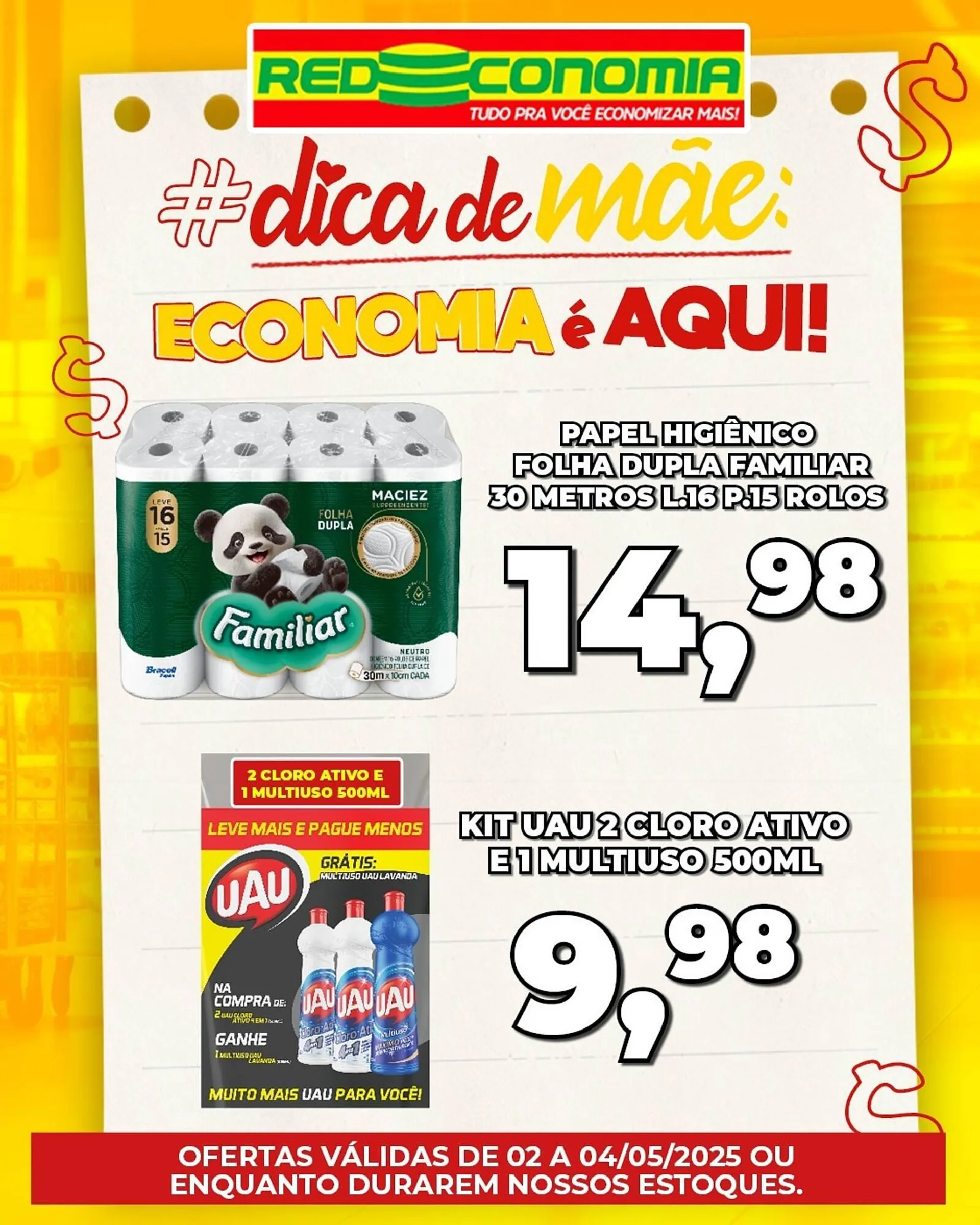 Encarte de Catálogo Rede Economia 2 de maio até 4 de maio 2025 - Pagina 1