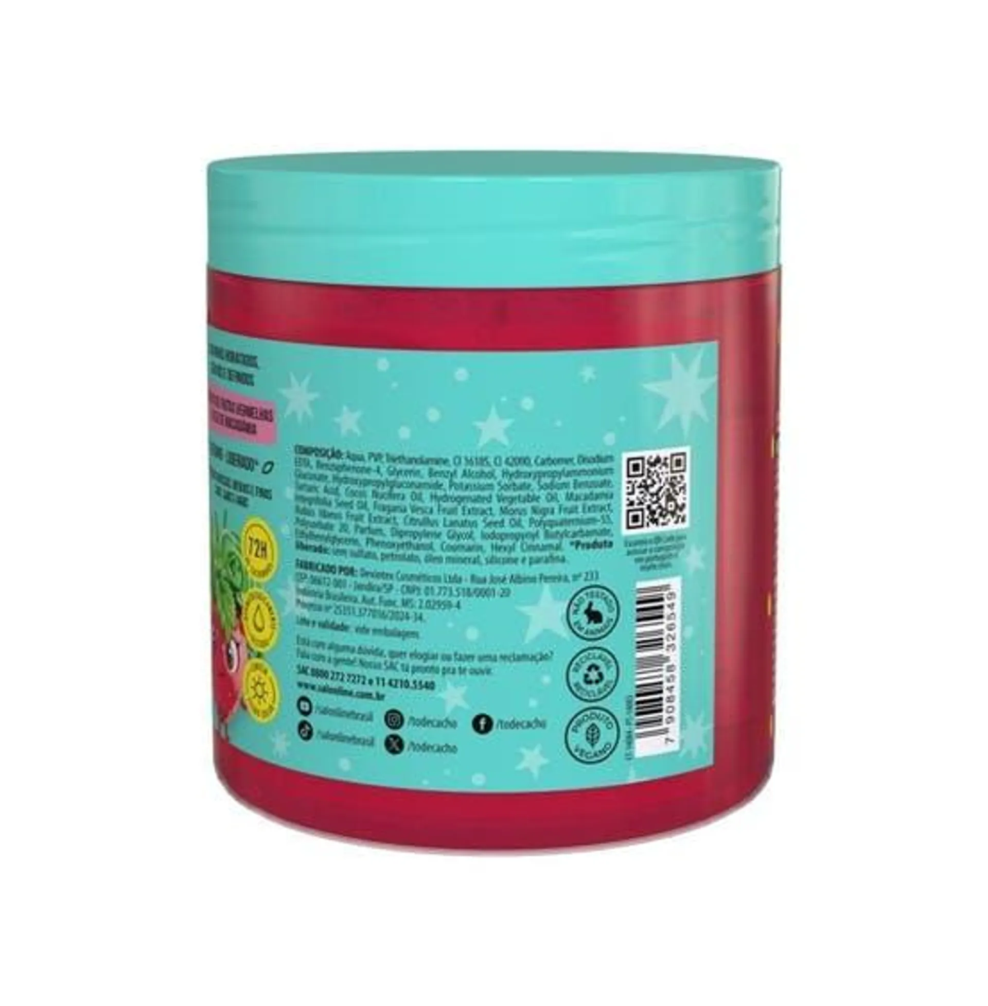 Gelatina Capilar Salon Line Kids Morango Desembaraçante 550g