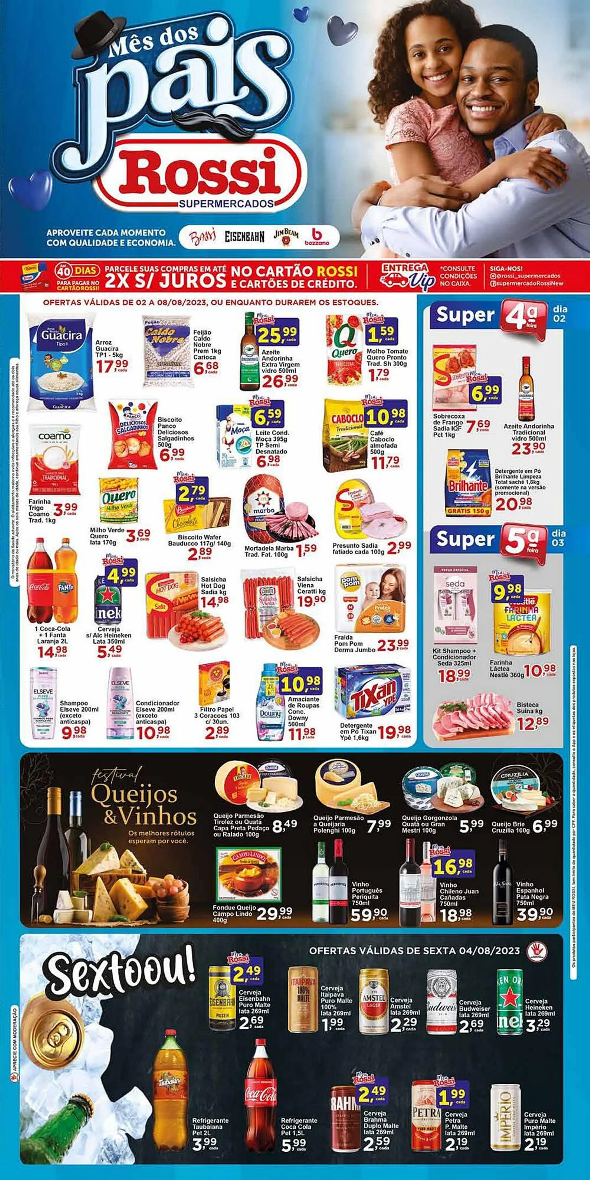 Encarte de Catálogo Rossi Supermercado 2 de agosto até 8 de agosto 2023 - Pagina 1