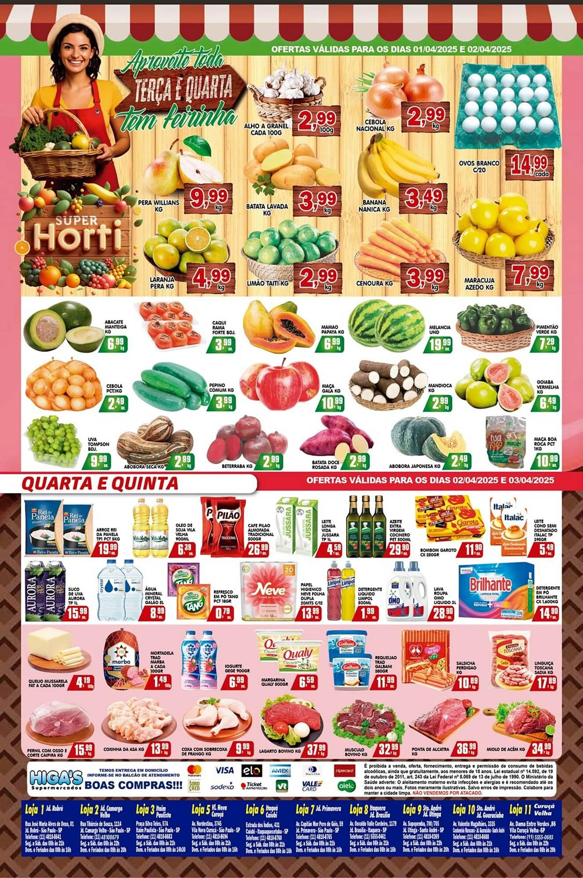Encarte de Catálogo Higa's Supermercado 2 de abril até 8 de abril 2025 - Pagina 3