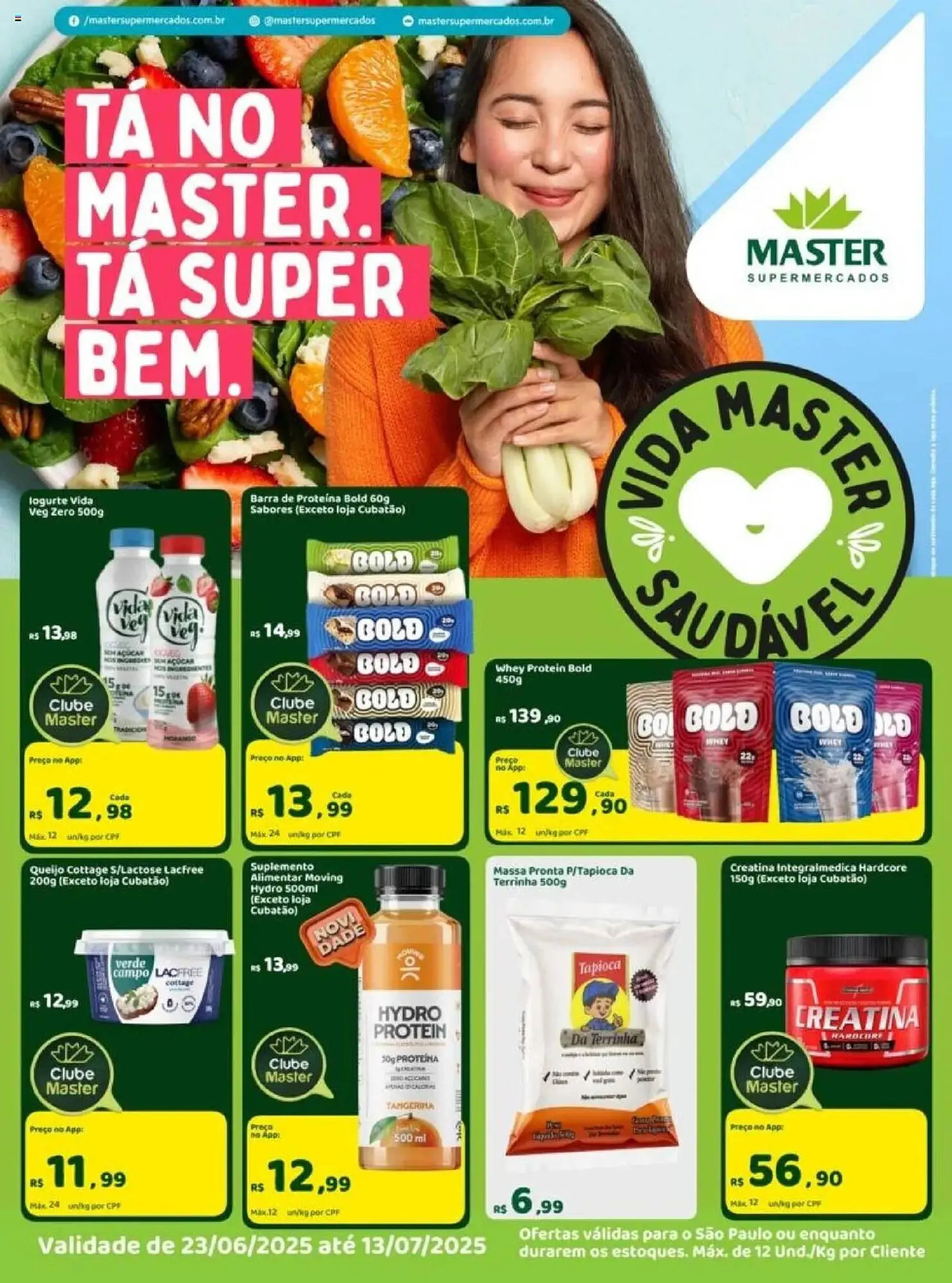 Encarte de Catálogo Master Supermercados 23 de junho até 14 de julho 2025 - Pagina 1