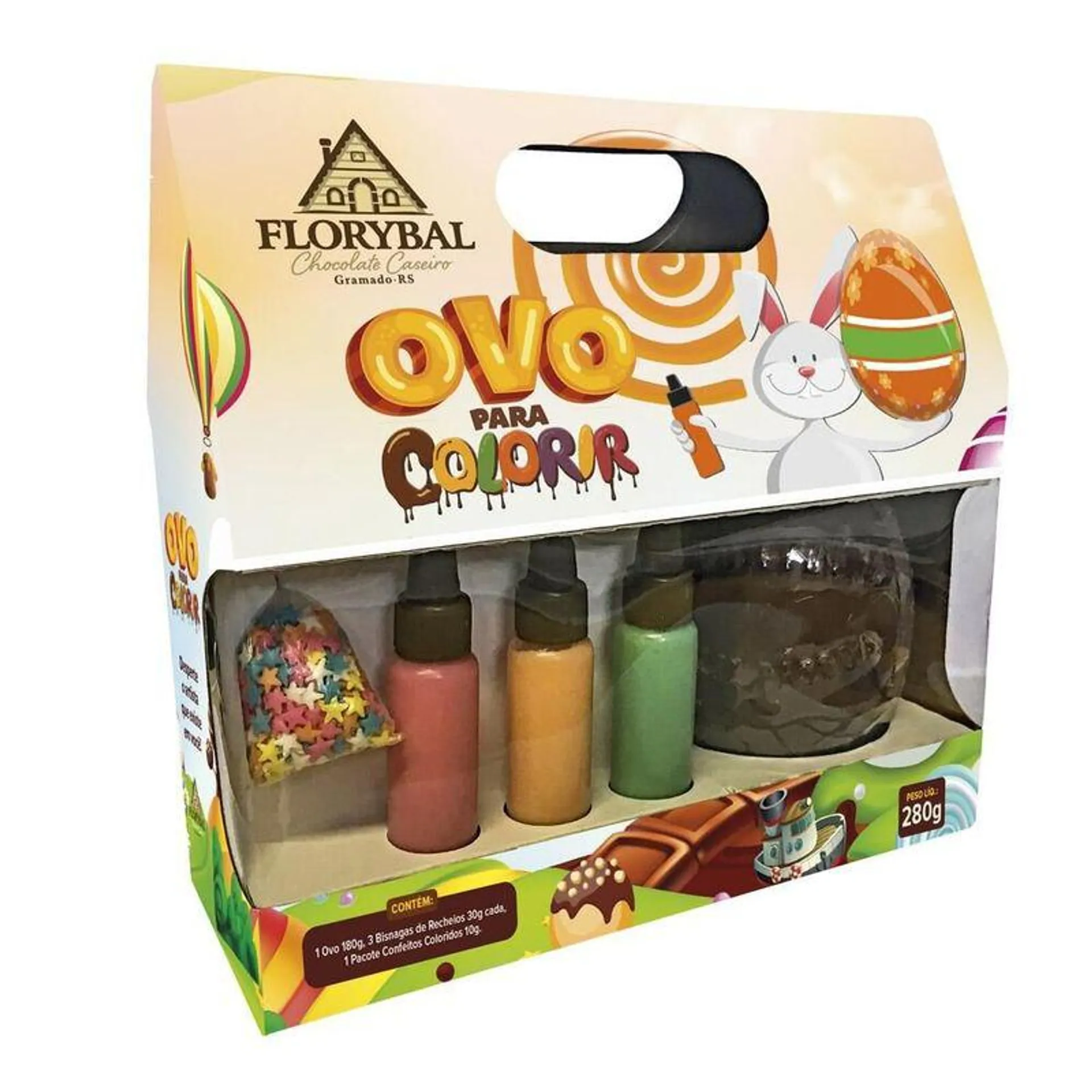 Ovo De Páscoa Florybal Para Colorir 280g