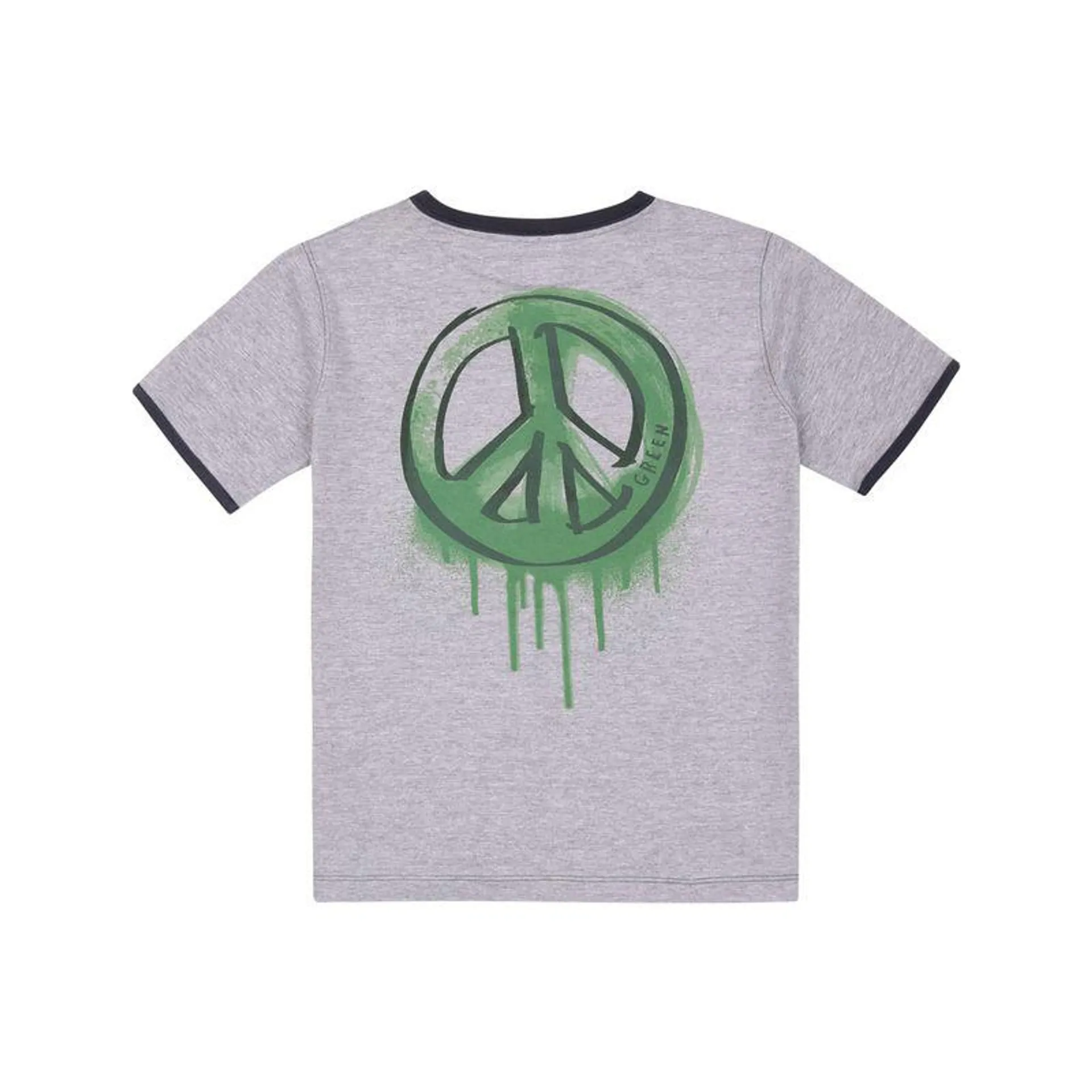 Camiseta Infantil Menino Peace Chumbo