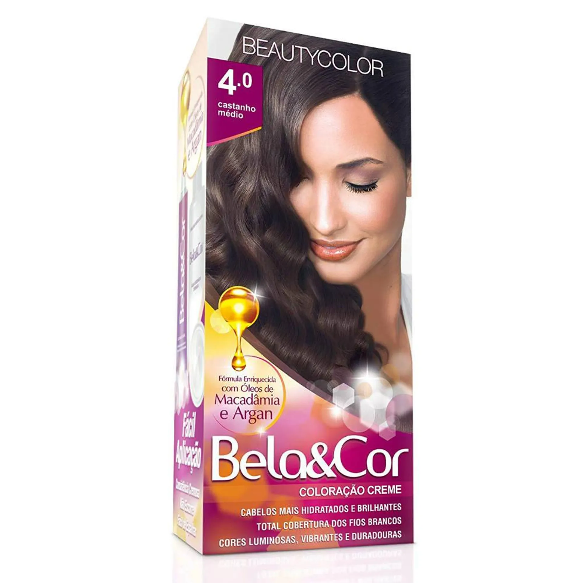 Tintura Beauty Color Bela&Cor 4.0 Castanho Médio