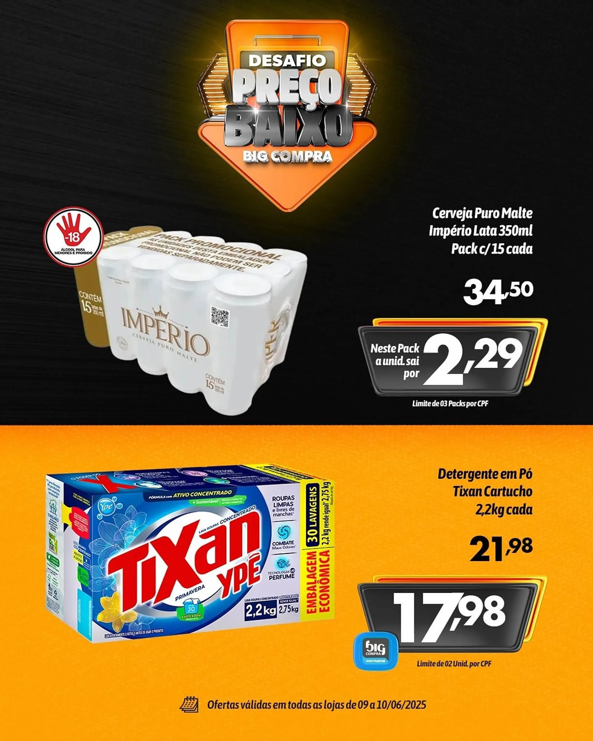 Encarte de Catálogo Supermercados Big Compra 9 de junho até 10 de junho 2025 - Pagina 2