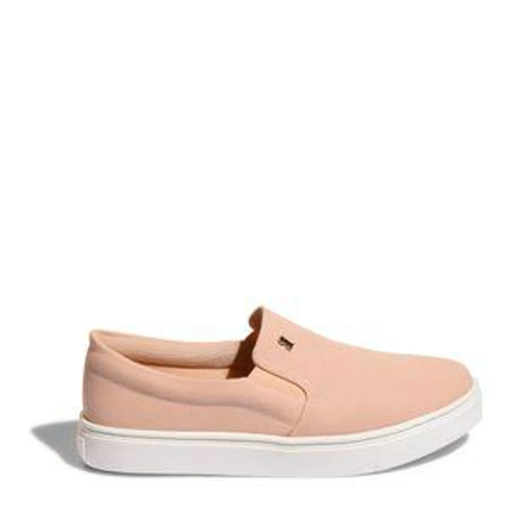 Tênis Slip On Rosa Flat Bico Redondo