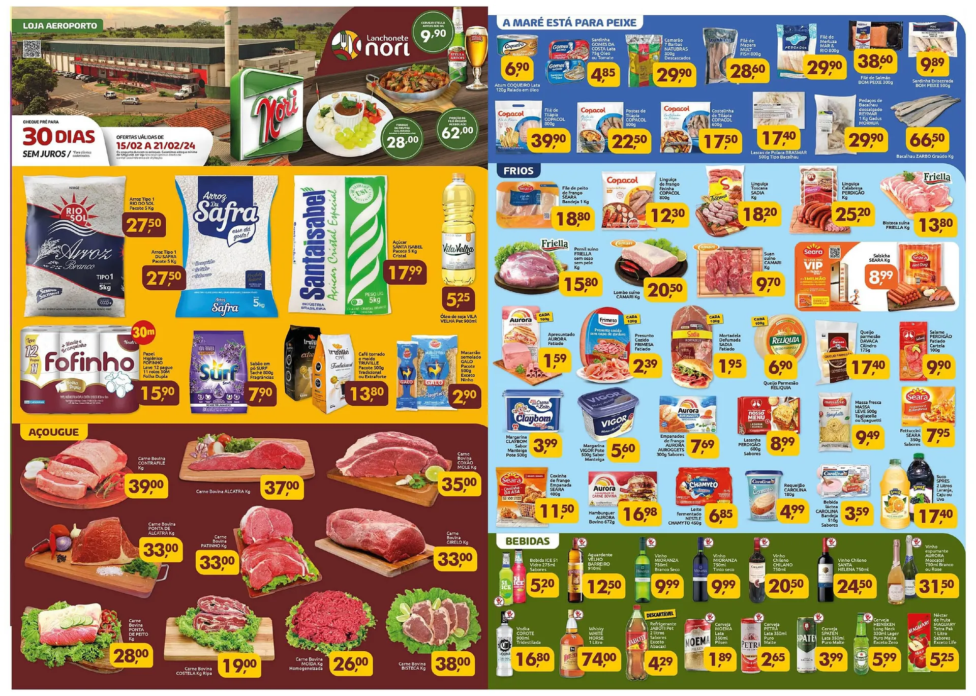 Encarte de Catálogo Supermercados Nori 15 de fevereiro até 21 de fevereiro 2024 - Pagina 