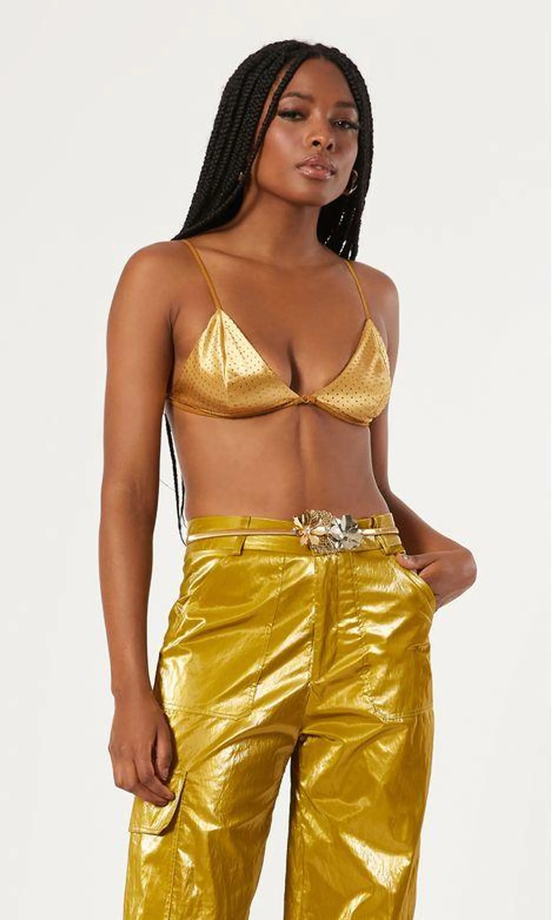 Top Malha Strass - Ouro