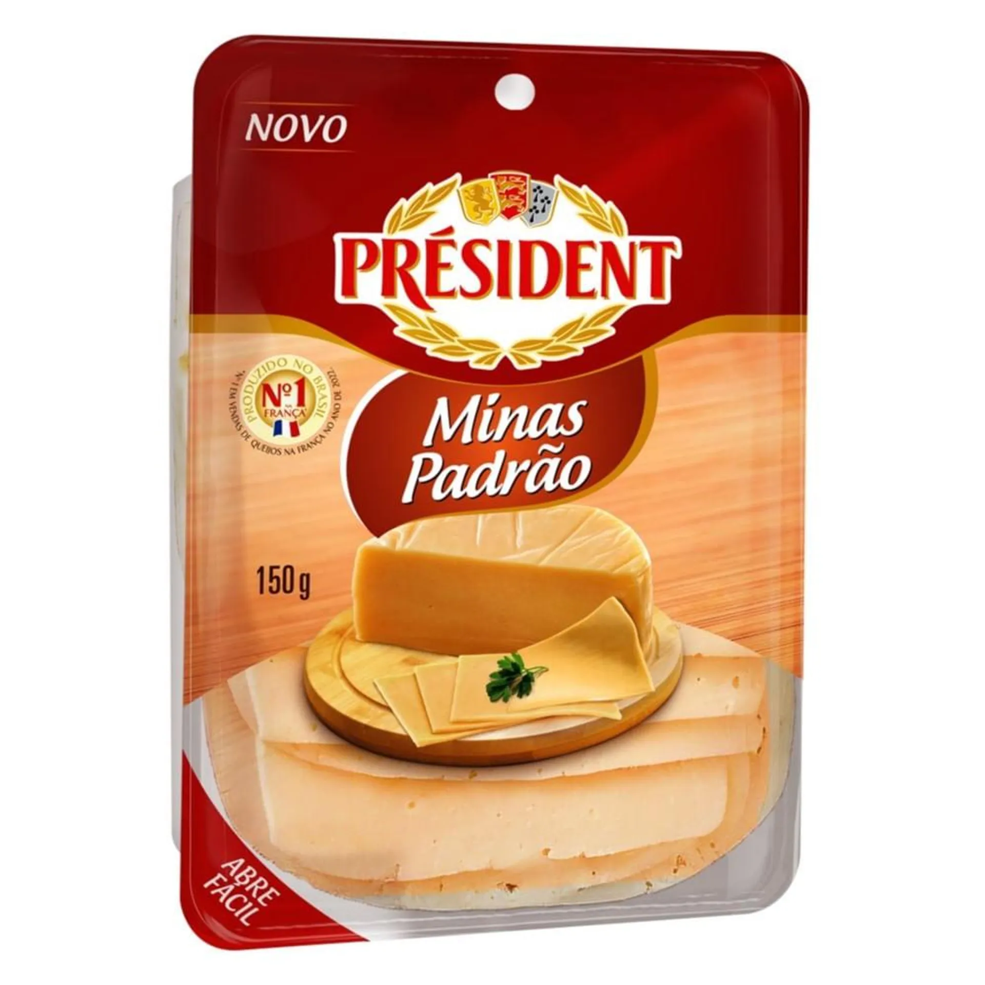 Queijo Minas Padrão Président Fatiado 150g