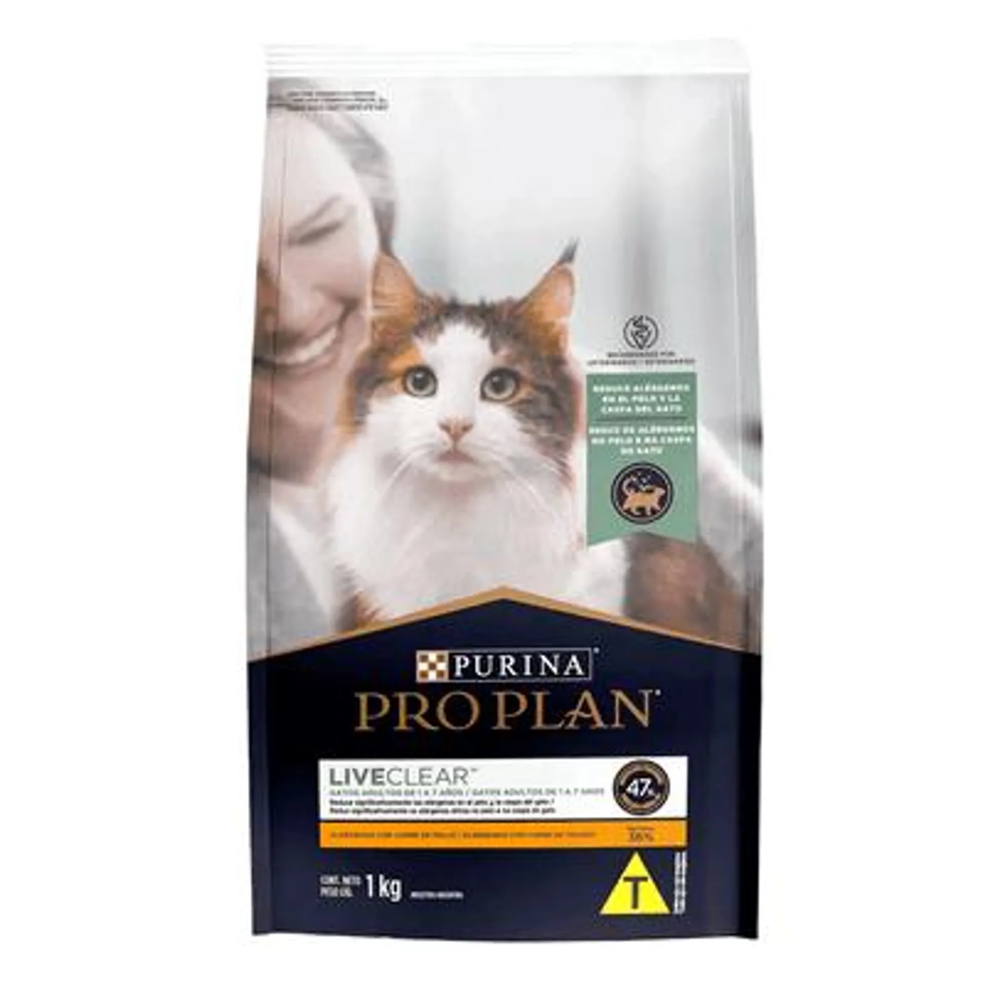 Ração Redução Alérgenos Pro Plan Live Clear Gatos Adultos 1 kg