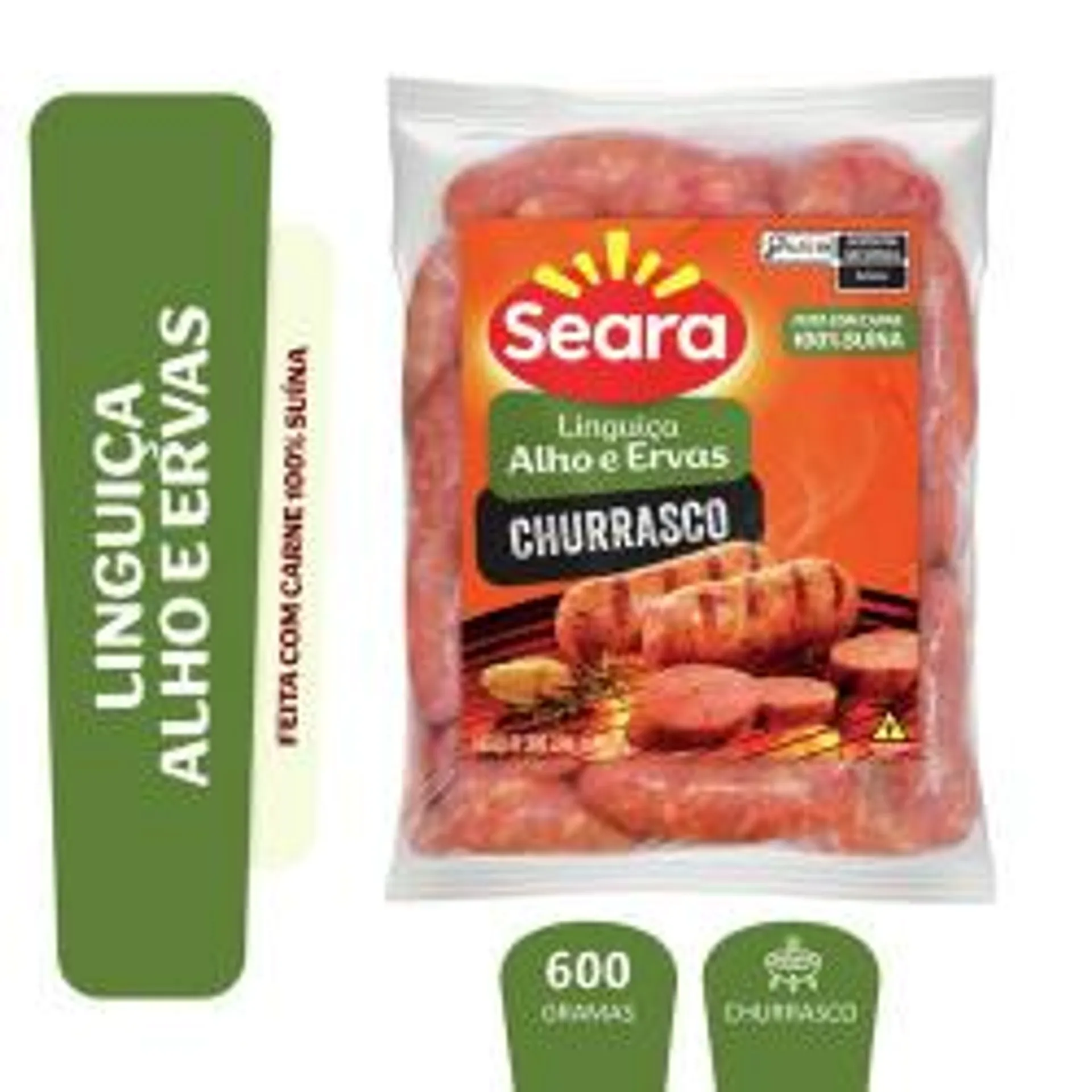 Linguiça Alho e Ervas Churrasco Seara 600g